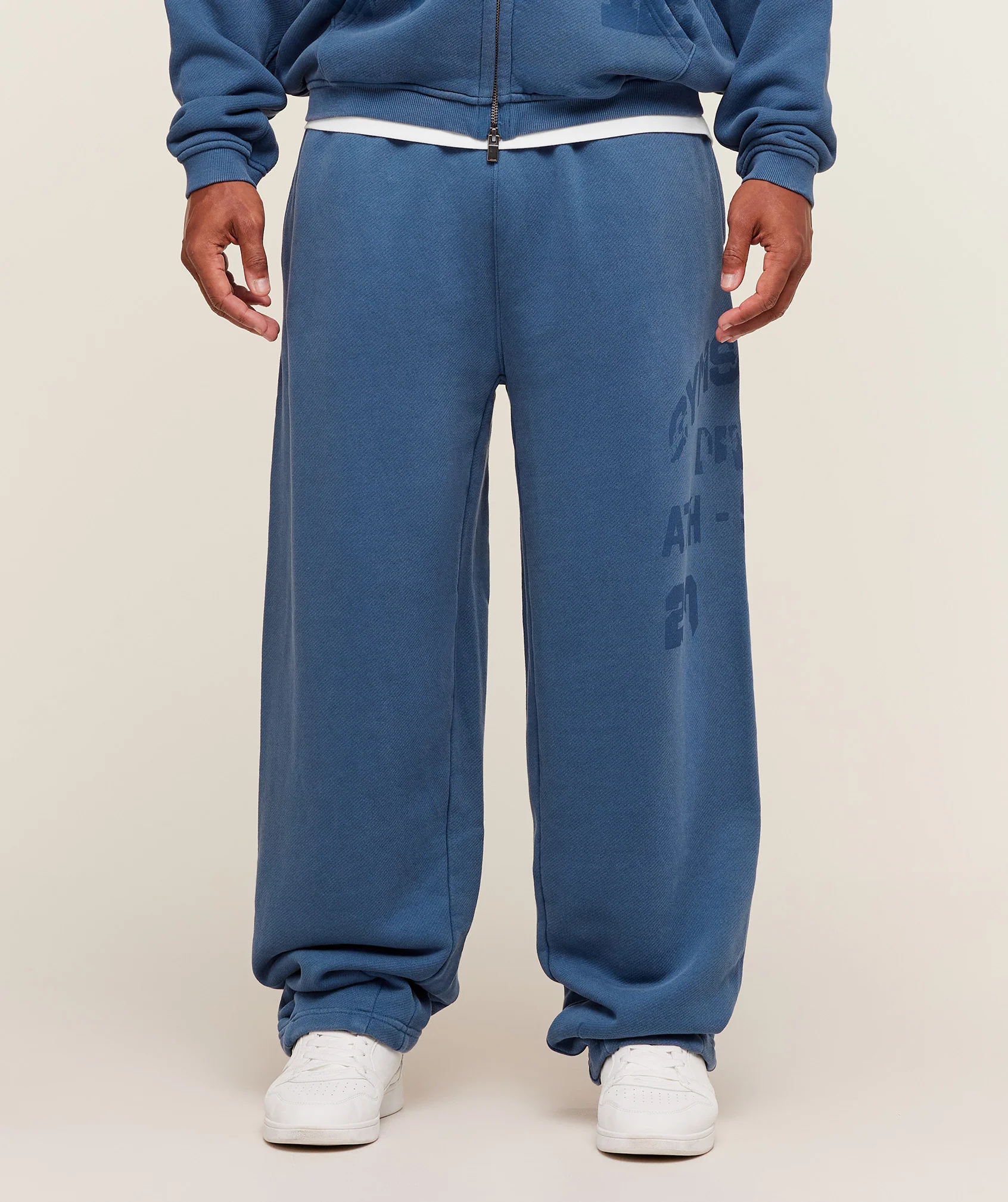 Gymshark Collegiate Washed Zip Up Hoodie - Compound Blue - Image 7