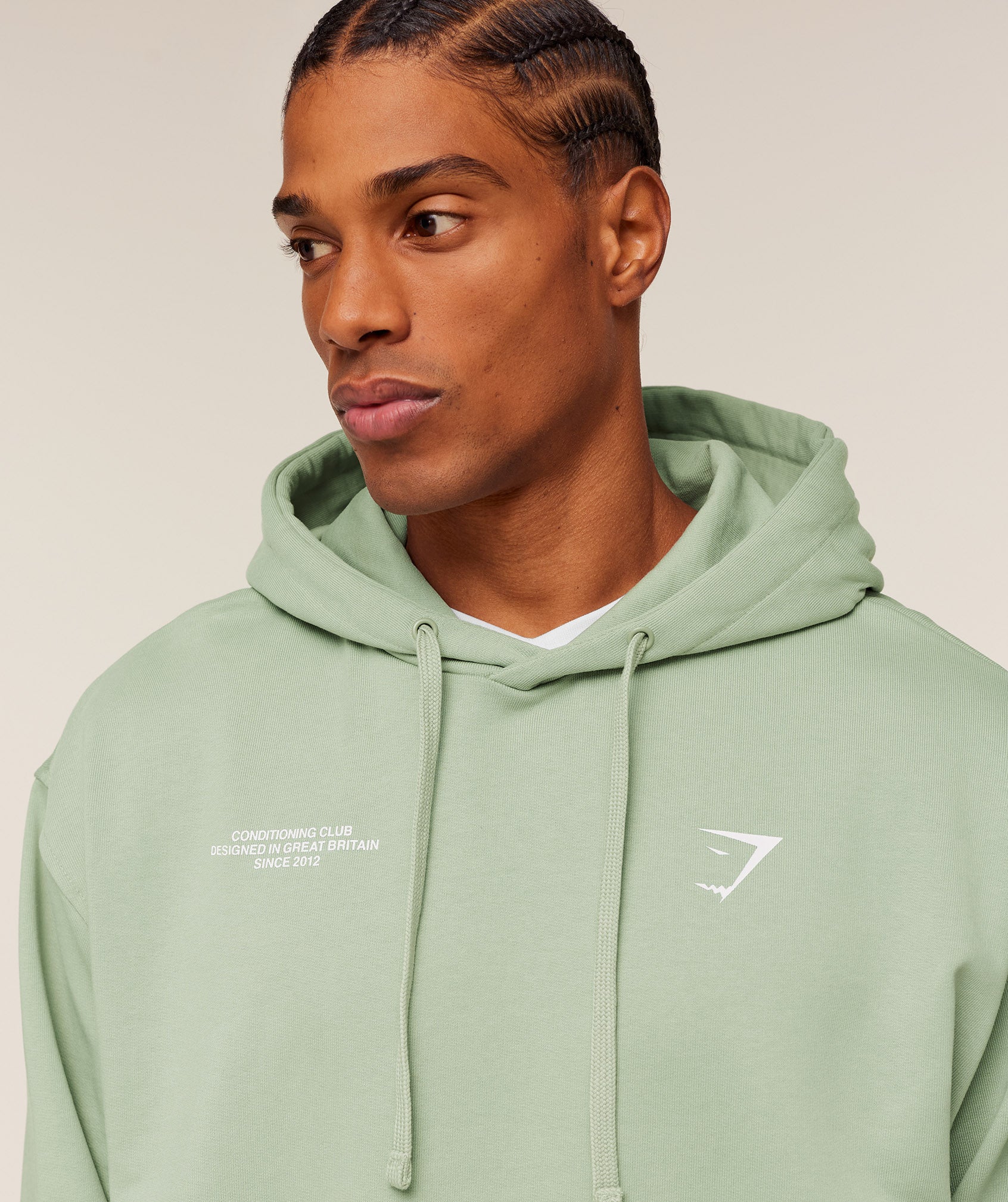 Gymshark Conditioning Club Hoodie - GS HAZE GREEN/GS WHITE - Image 6