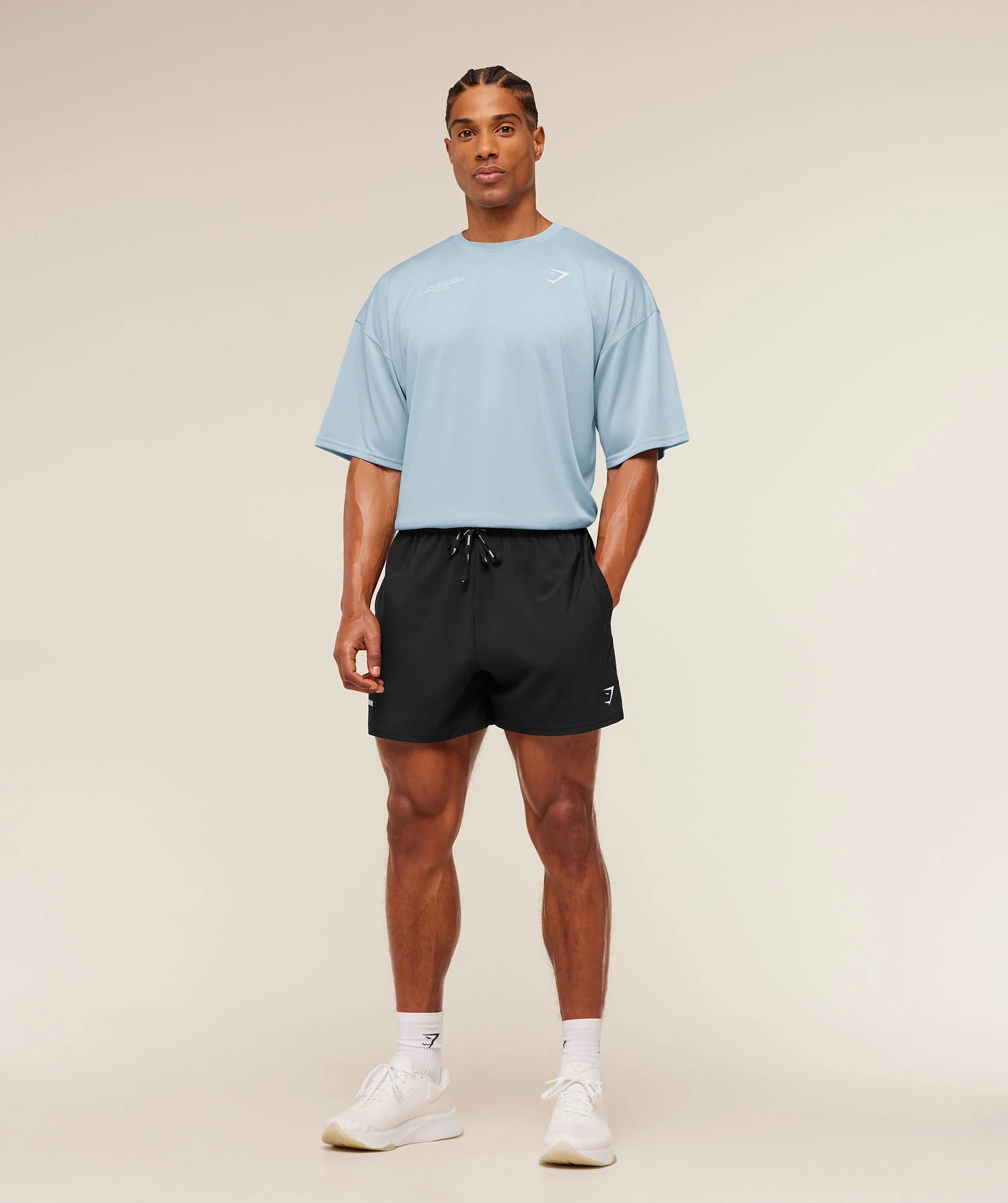 Gymshark Conditioning Club Oversized T-Shirt - Chilled Blue/White - Image 4