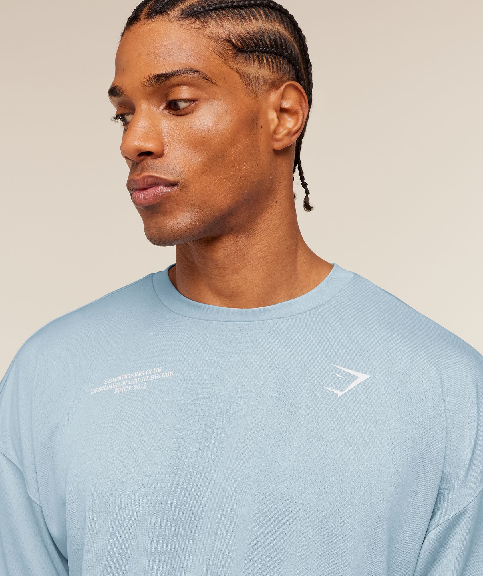 Gymshark Conditioning Club Oversized T-Shirt - Chilled Blue/White - Image 5