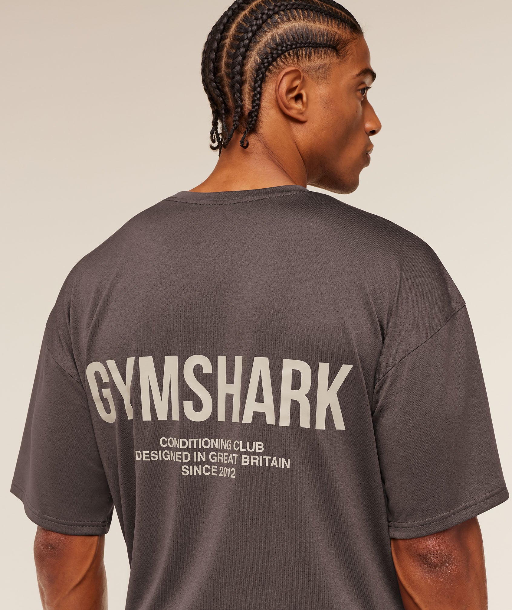 Gymshark Conditioning Club Oversized T-Shirt - Cool Brown/Tinted White - Image 7