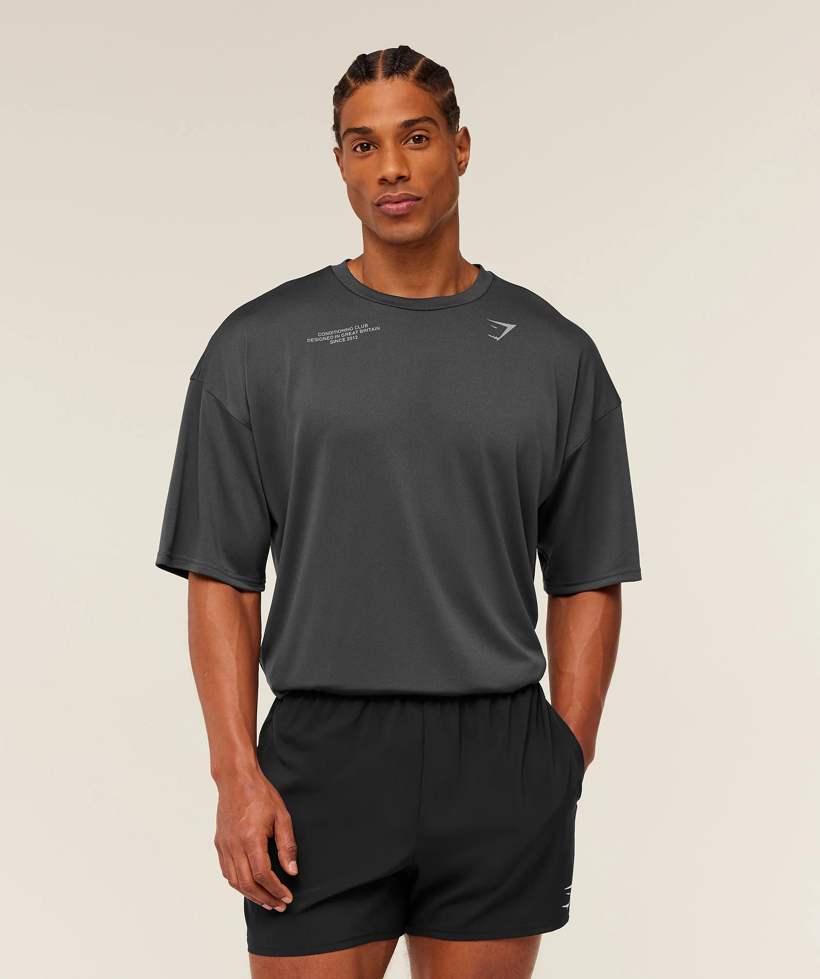 Gymshark Conditioning Club Oversized T-Shirt - Grey/Smokey Grey
