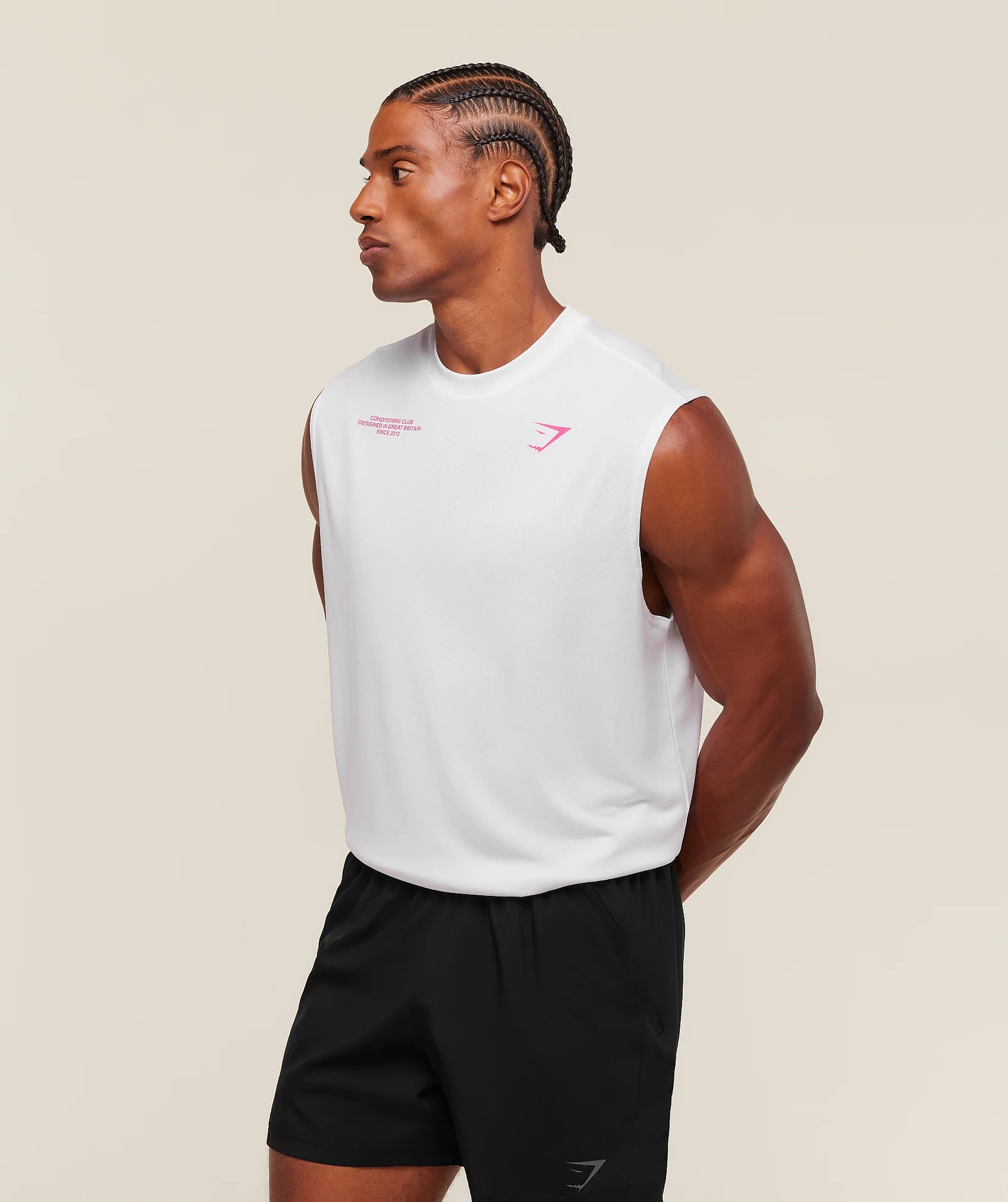 Gymshark Conditioning Club Tank - White/Energy Pink - Image 3