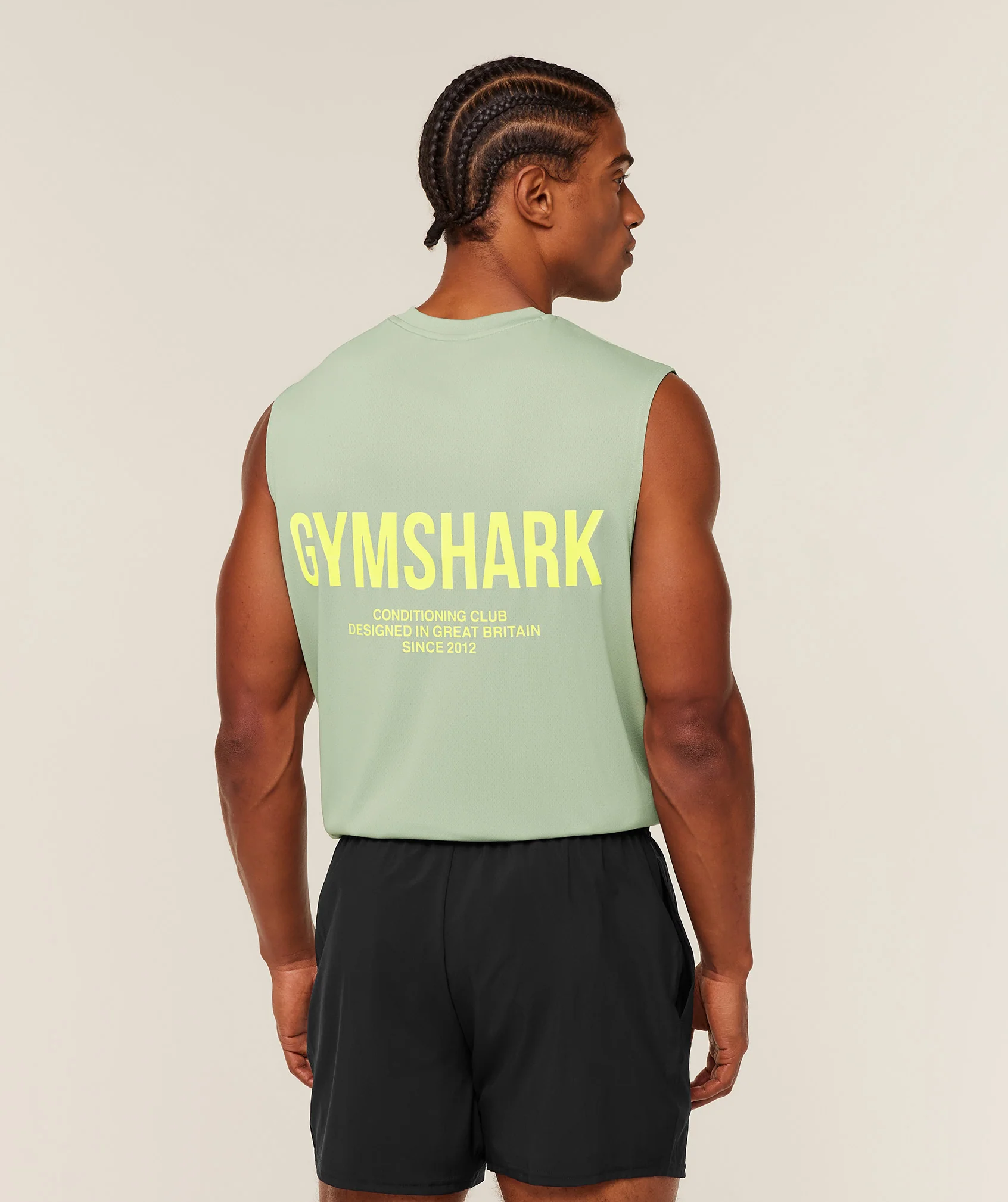 Gymshark Conditioning Club Tank - GS Haze Green/GS Sorbet Yellow - Image 2