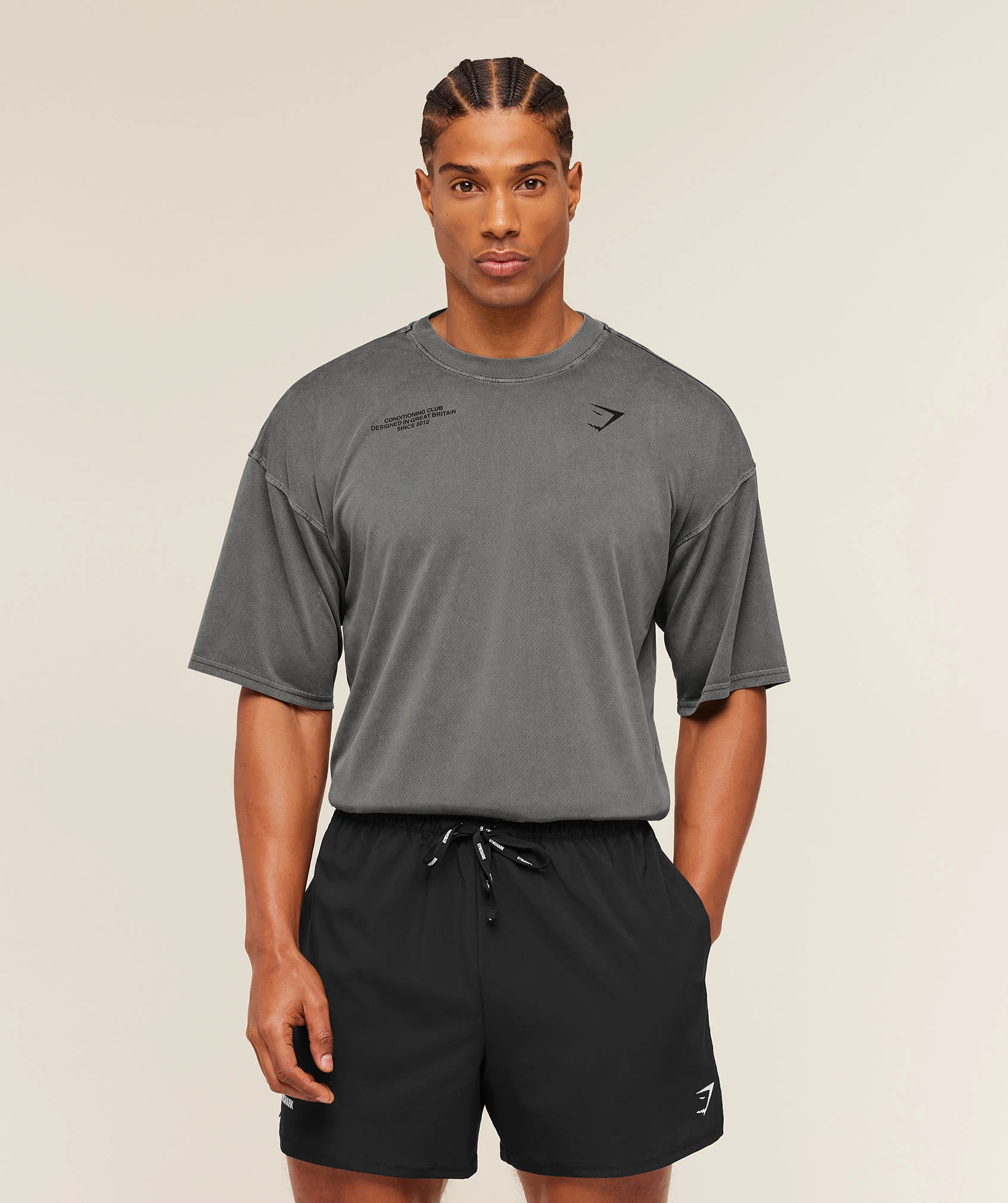 Gymshark Conditioning Club Washed T-Shirt - Black/Wash - Image 3