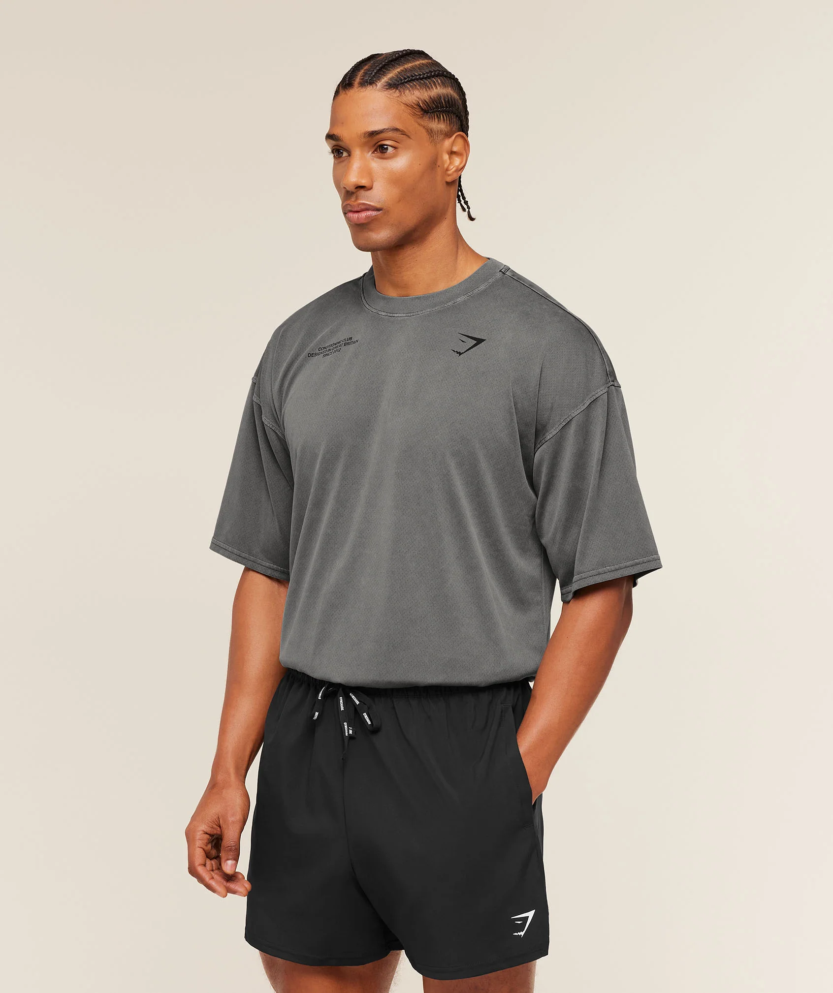 Gymshark Conditioning Club Washed T-Shirt - Black/Wash - Image 4