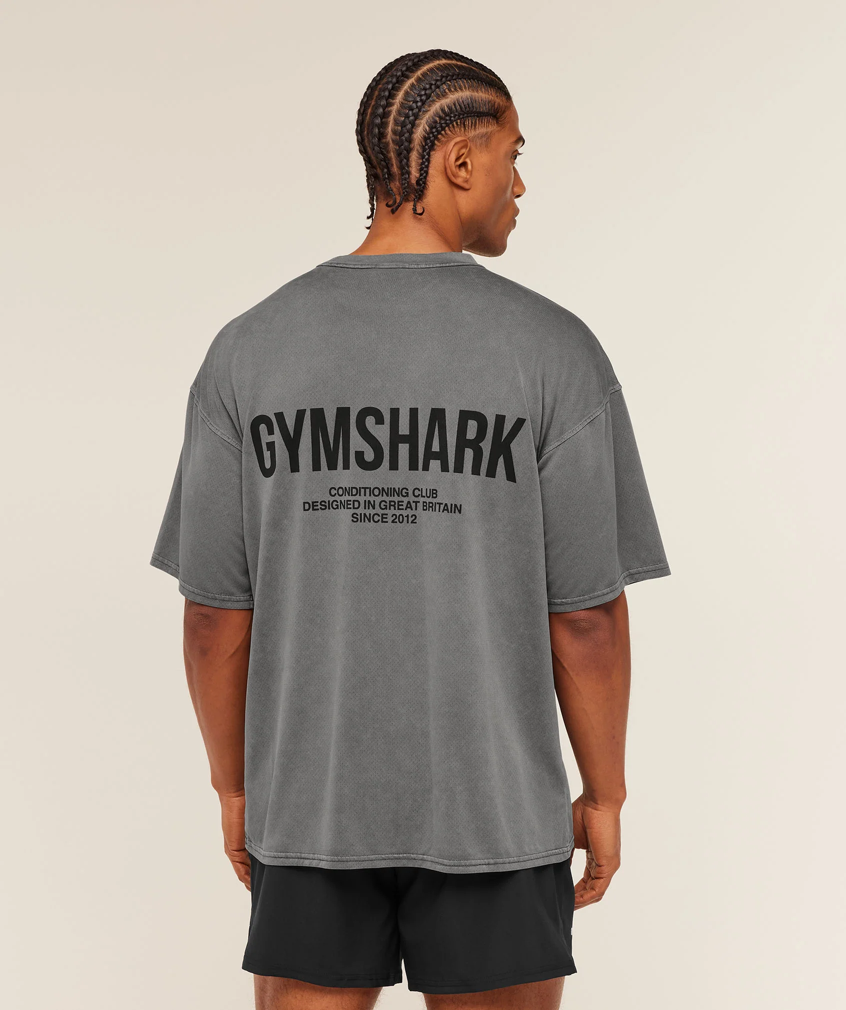 Gymshark Conditioning Club Washed T-Shirt - Black/Wash - Image 7