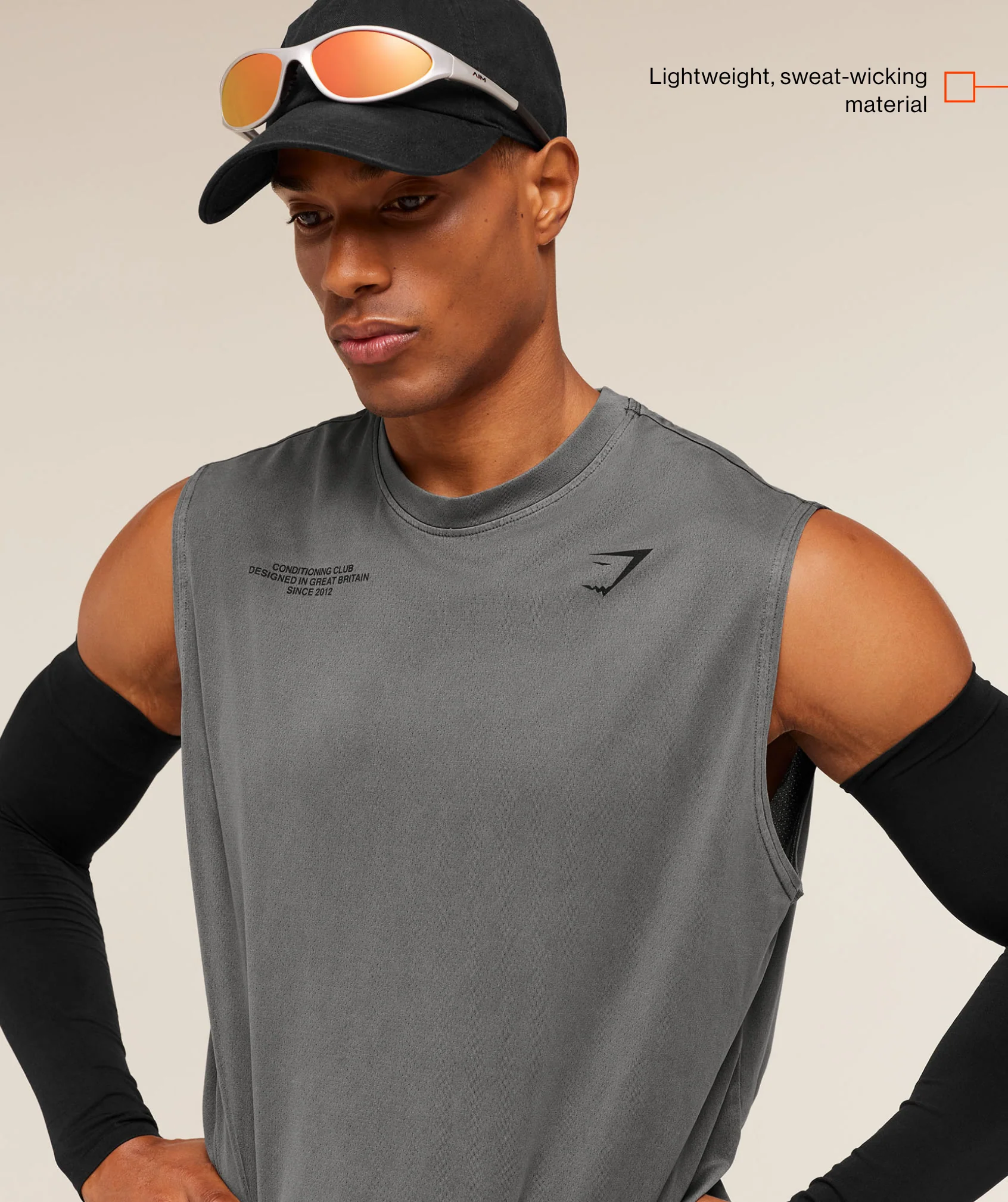 Gymshark Conditioning Club Washed Tank - Black/Wash - Image 2