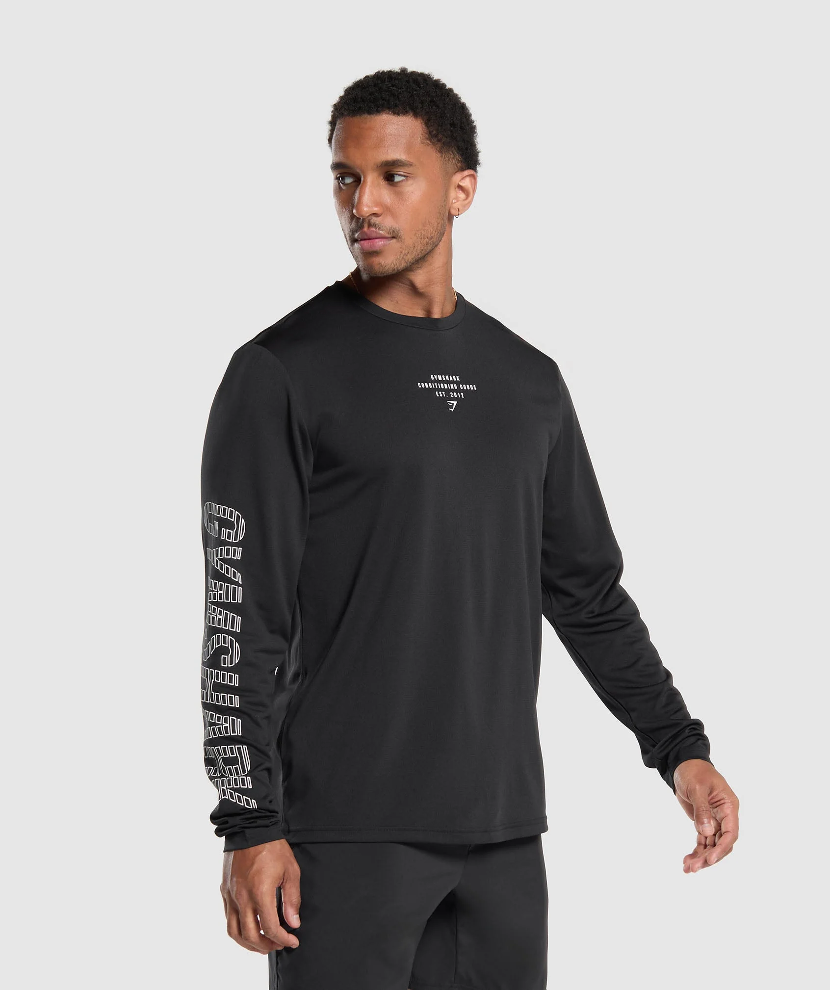 Gymshark Conditioning Goods Long Sleeve T-Shirt - Black - Image 3