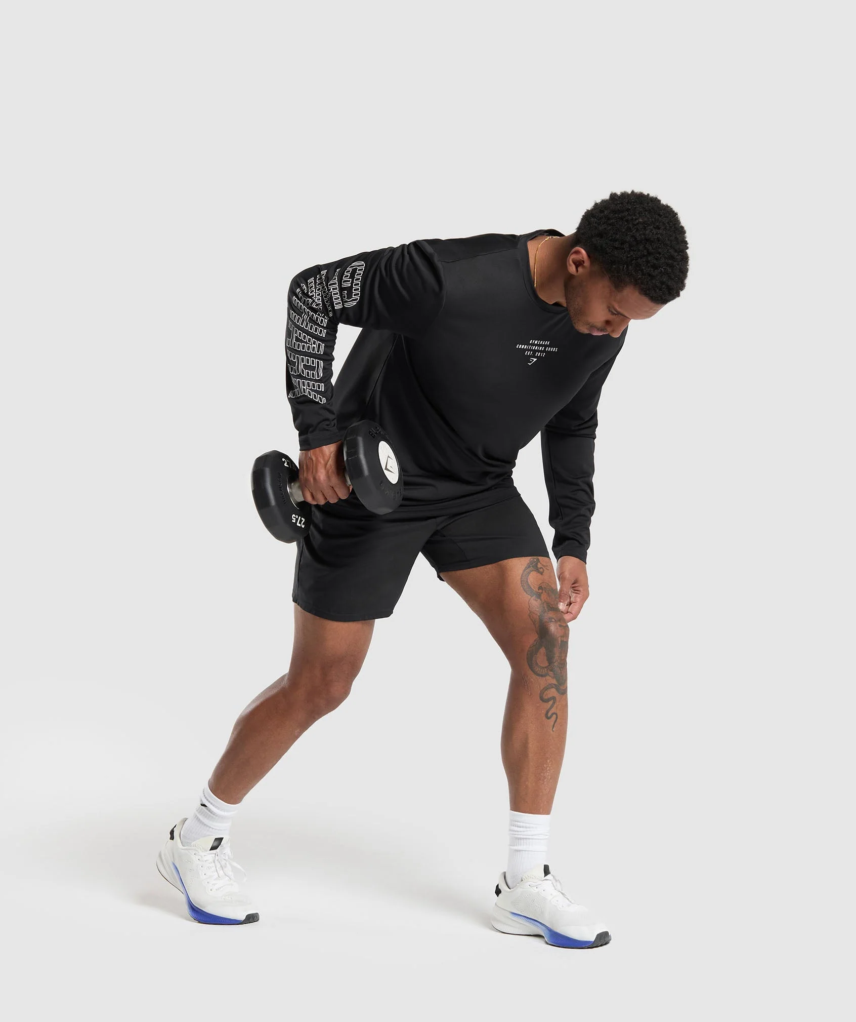 Gymshark Conditioning Goods Long Sleeve T-Shirt - Black - Image 4
