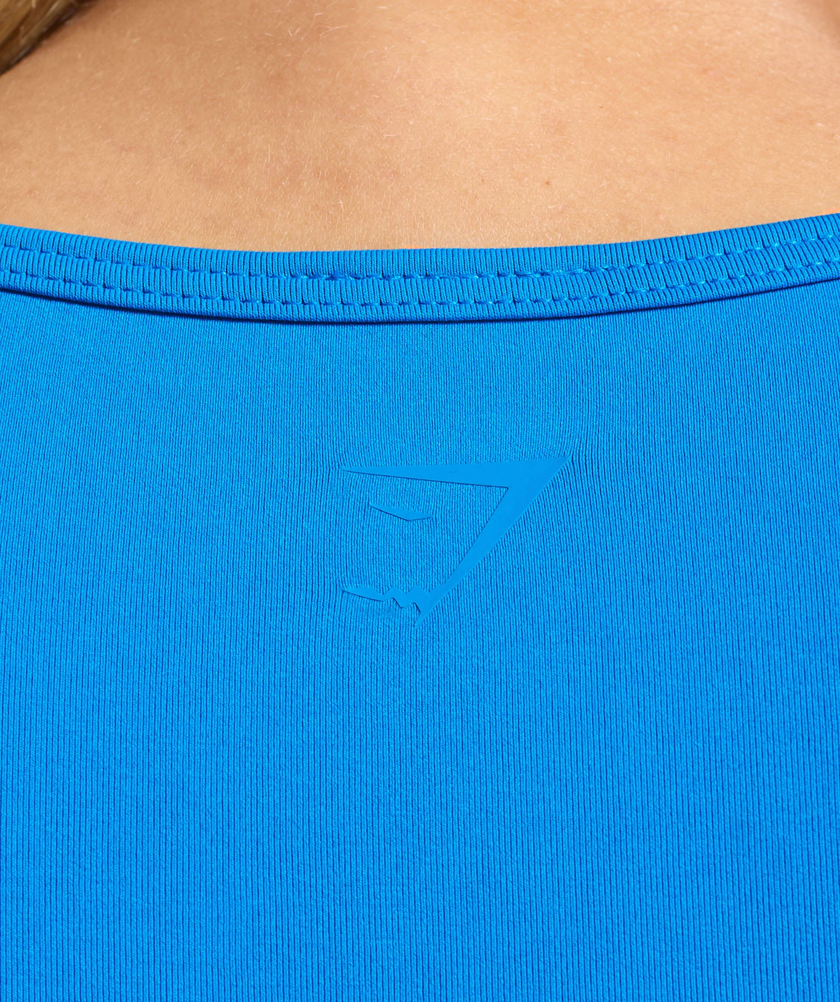Gymshark Contrast Seamless Crop Top - Barbell Blue - Image 7