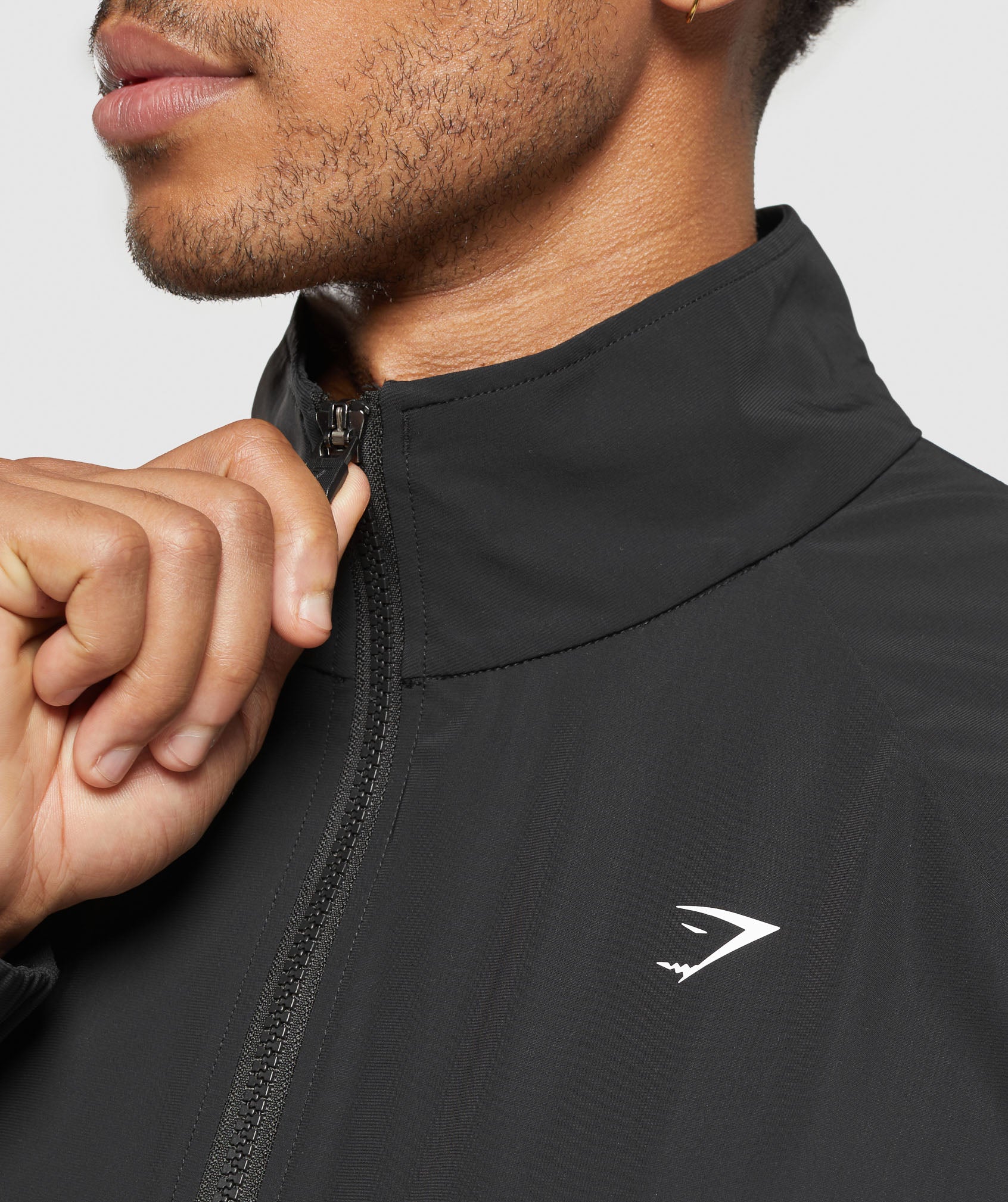 Gymshark Contrast Track Top - Black - Image 6