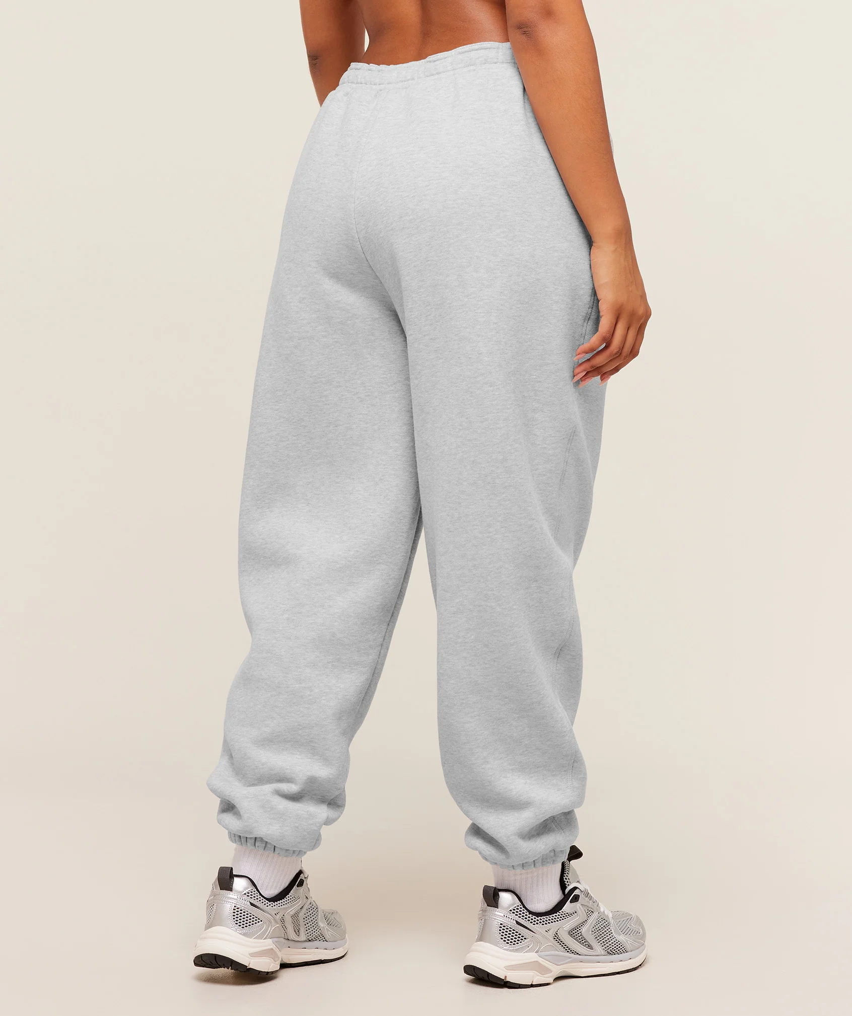 Gymshark Cosy Luxe Cuffed Joggers - Soft Grey Marl - Image 3