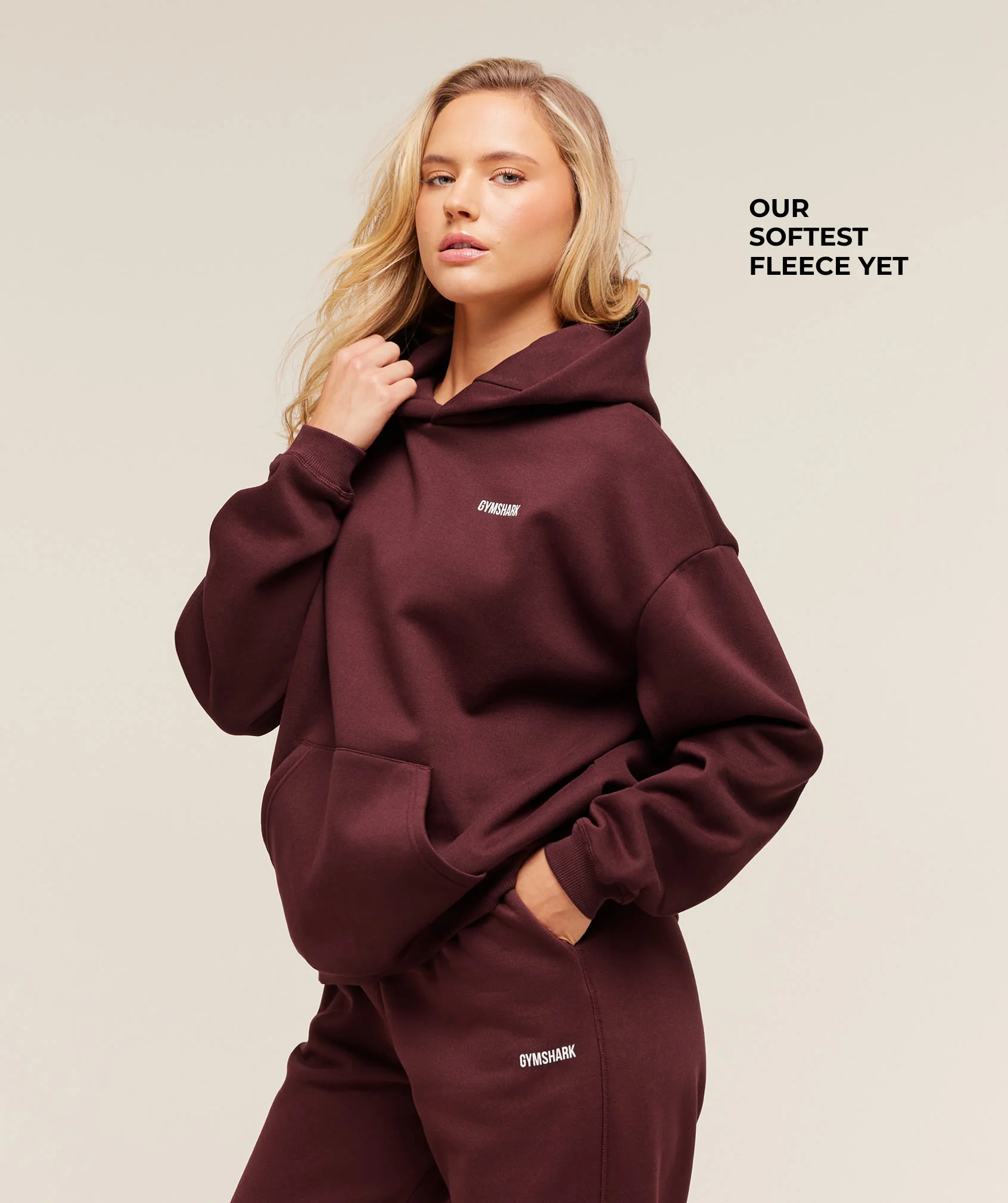 Gymshark Cosy Luxe Hoodie - Rich Maroon - Image 2