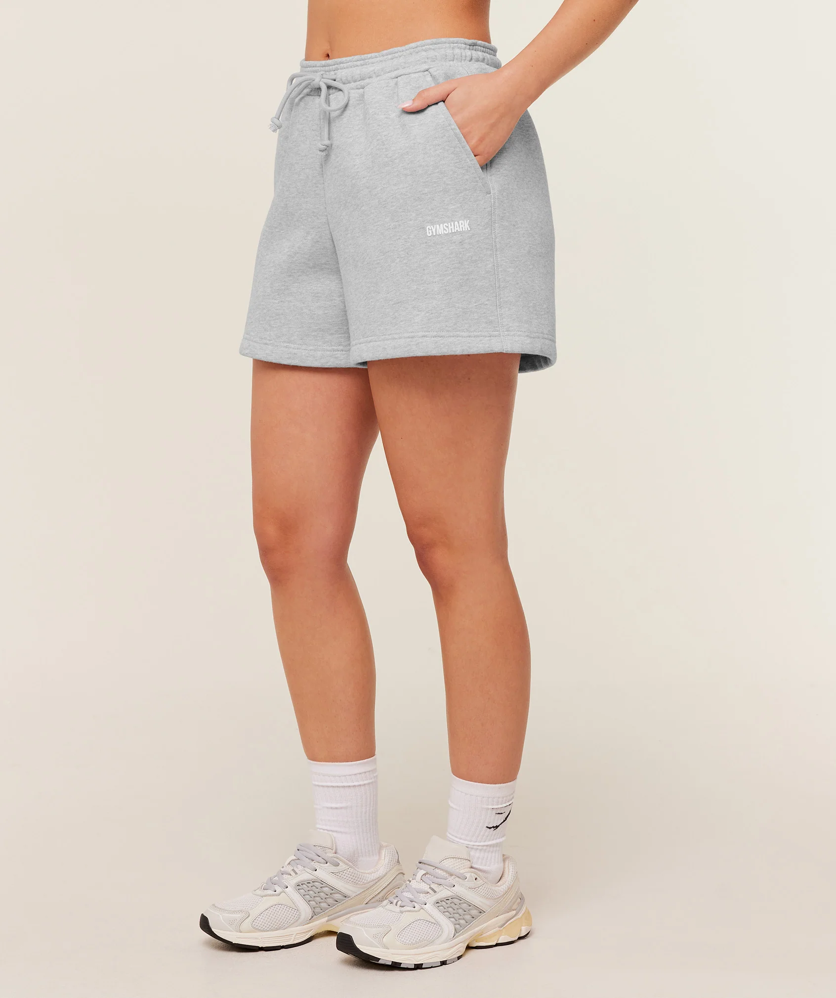Gymshark Cosy Luxe Shorts - Bros Soft Grey Marl - Image 3