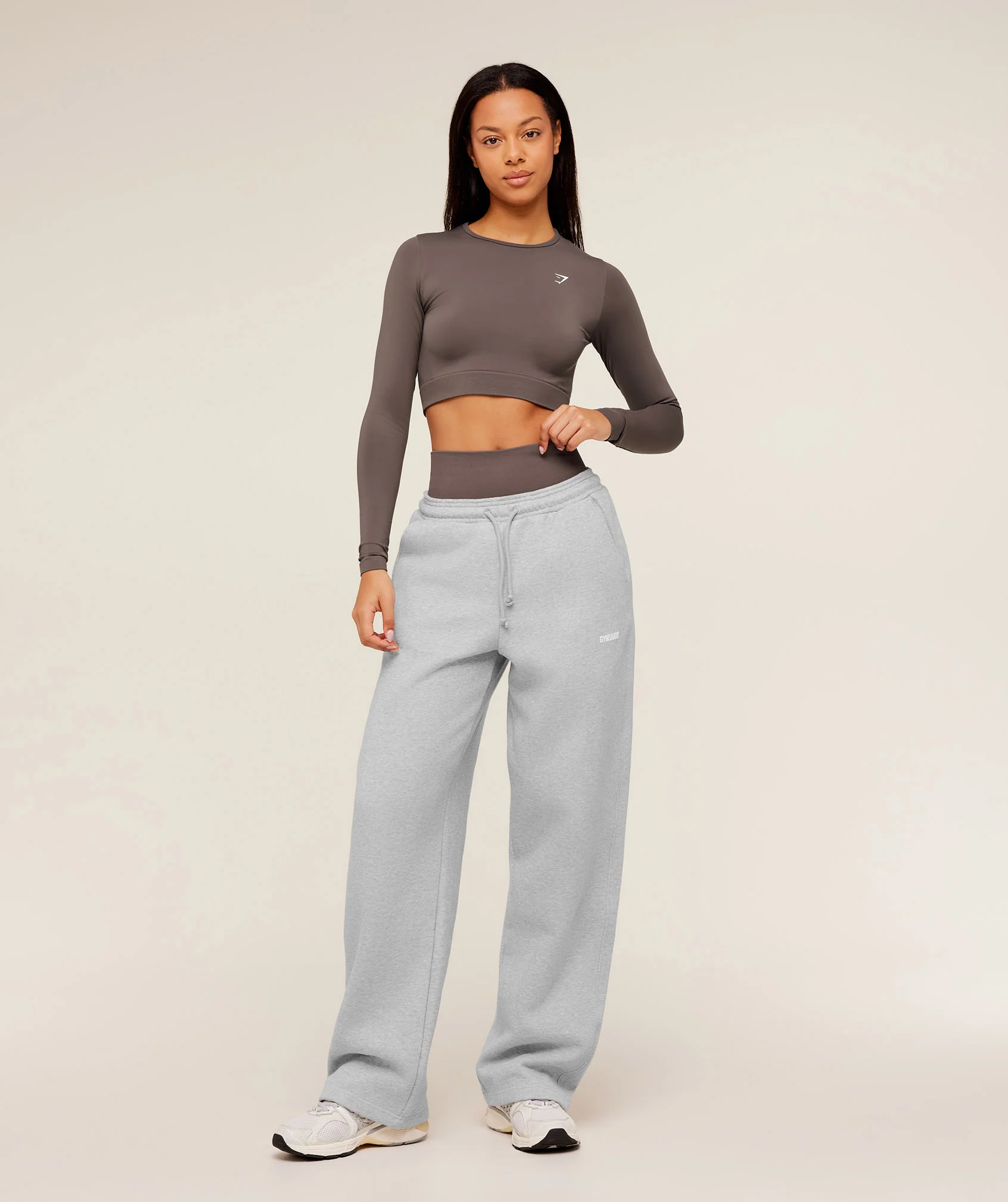 Gymshark Cosy Luxe Straight Leg Tall Joggers - Bros Soft Grey Marl - Image 4