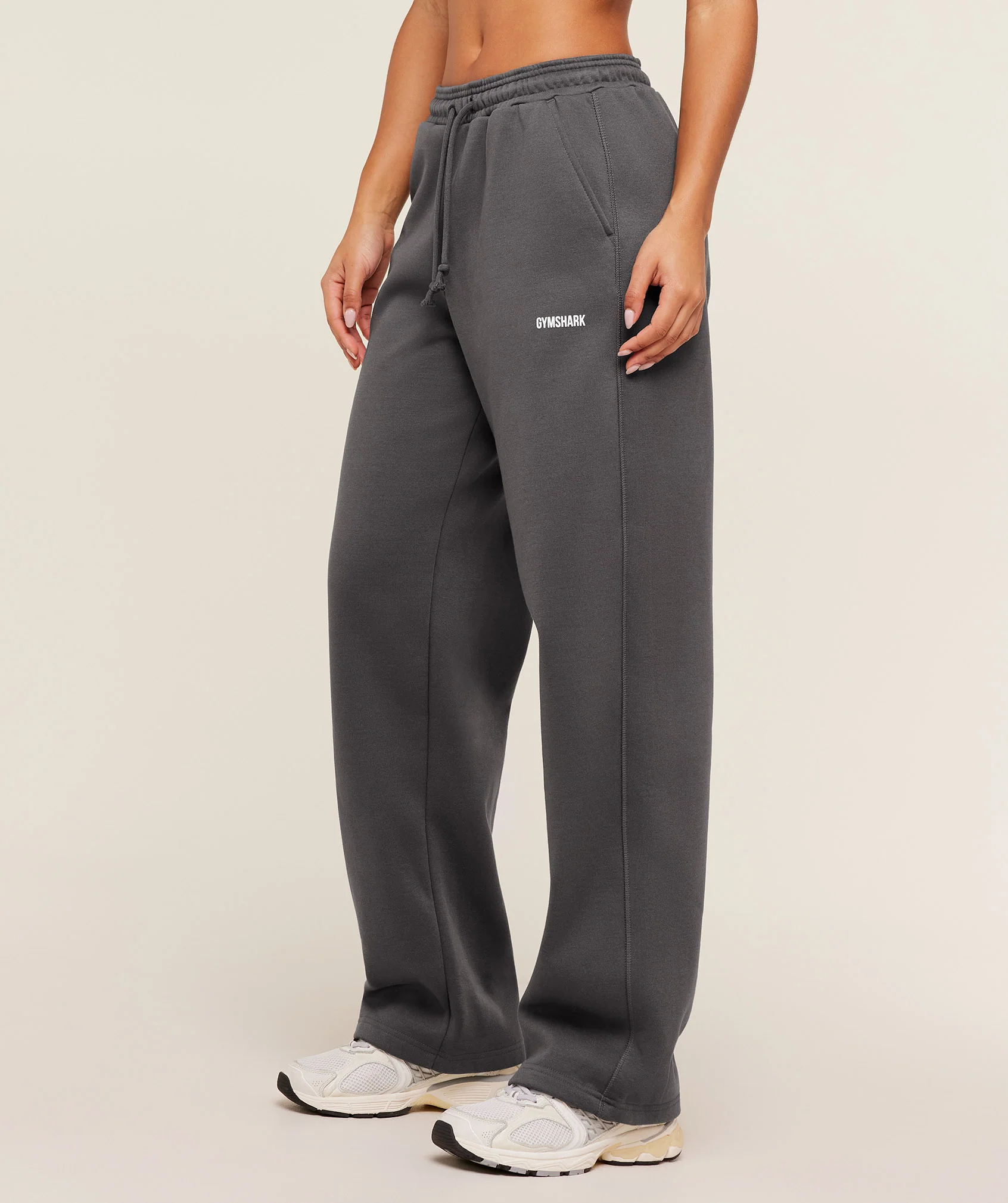 Gymshark Cosy Luxe Straight Leg Tall Joggers - Onyx Grey - Image 3