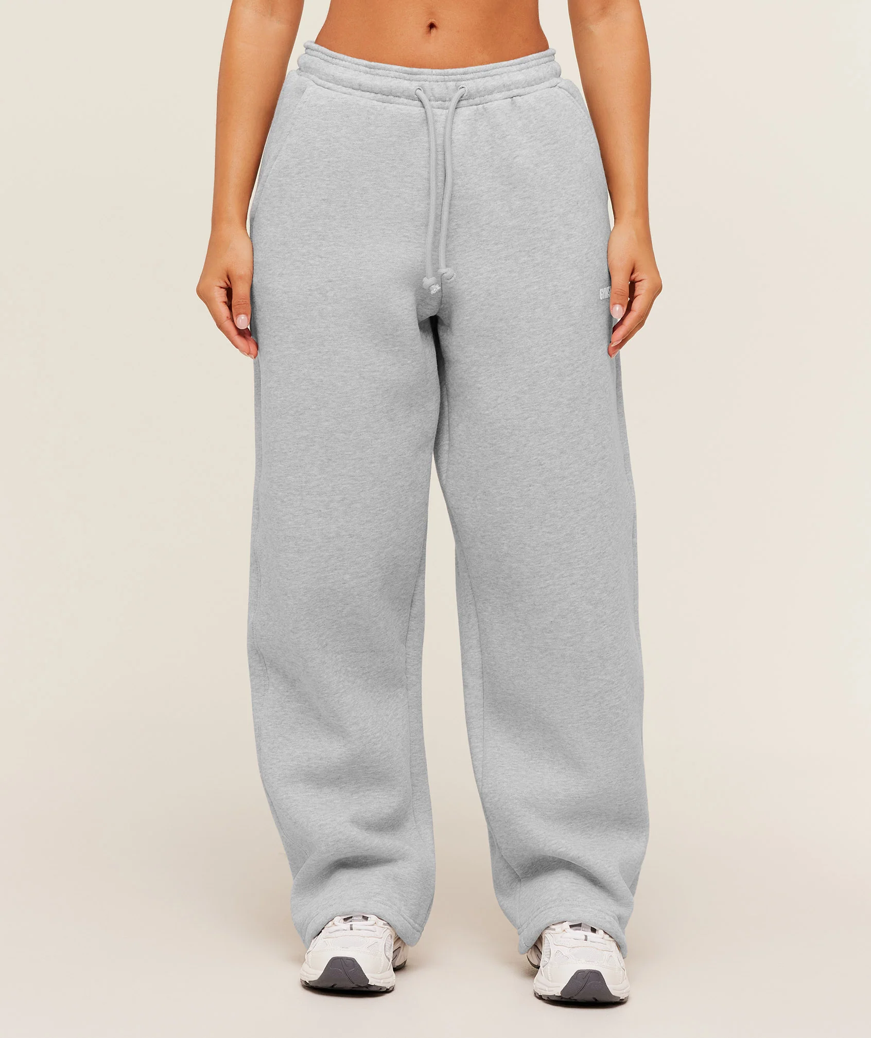 Gymshark Cosy Luxe Straight Leg Short Joggers - Bros Soft Grey Marl