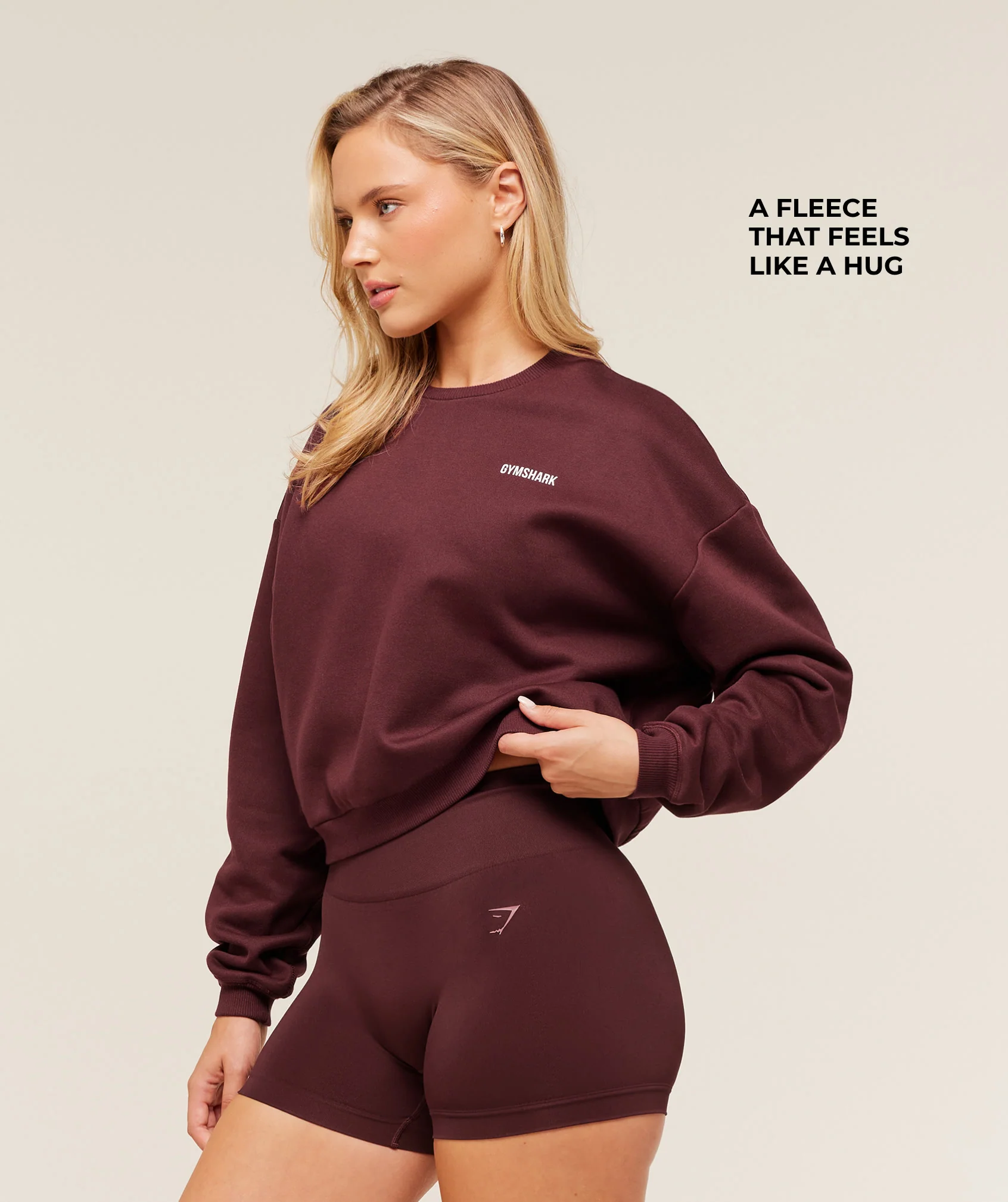 Gymshark Cosy Luxe Sweatshirt - Rich Maroon - Image 2