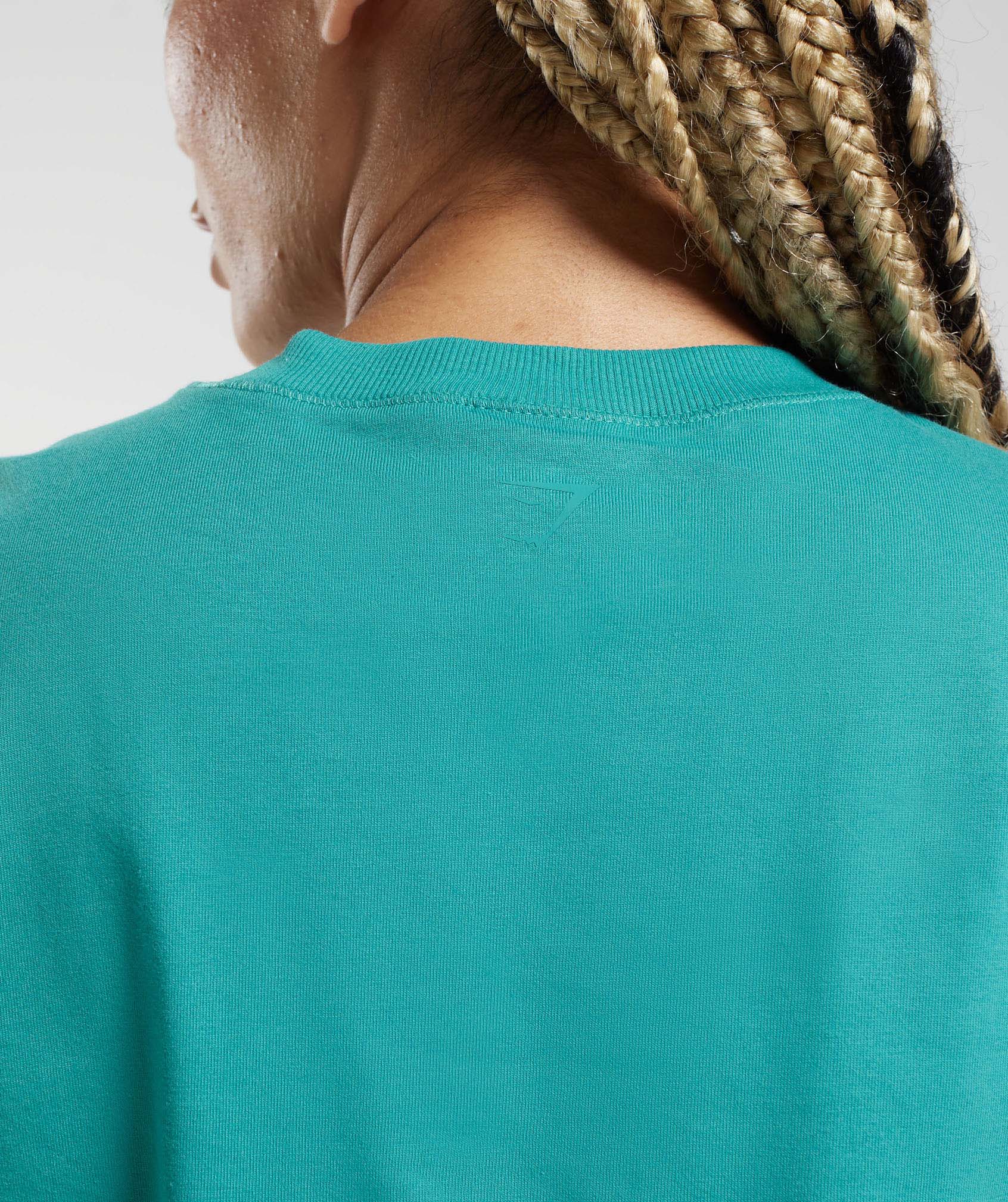 Gymshark Cotton Boxy Crop Top - Jewel Green - Image 6
