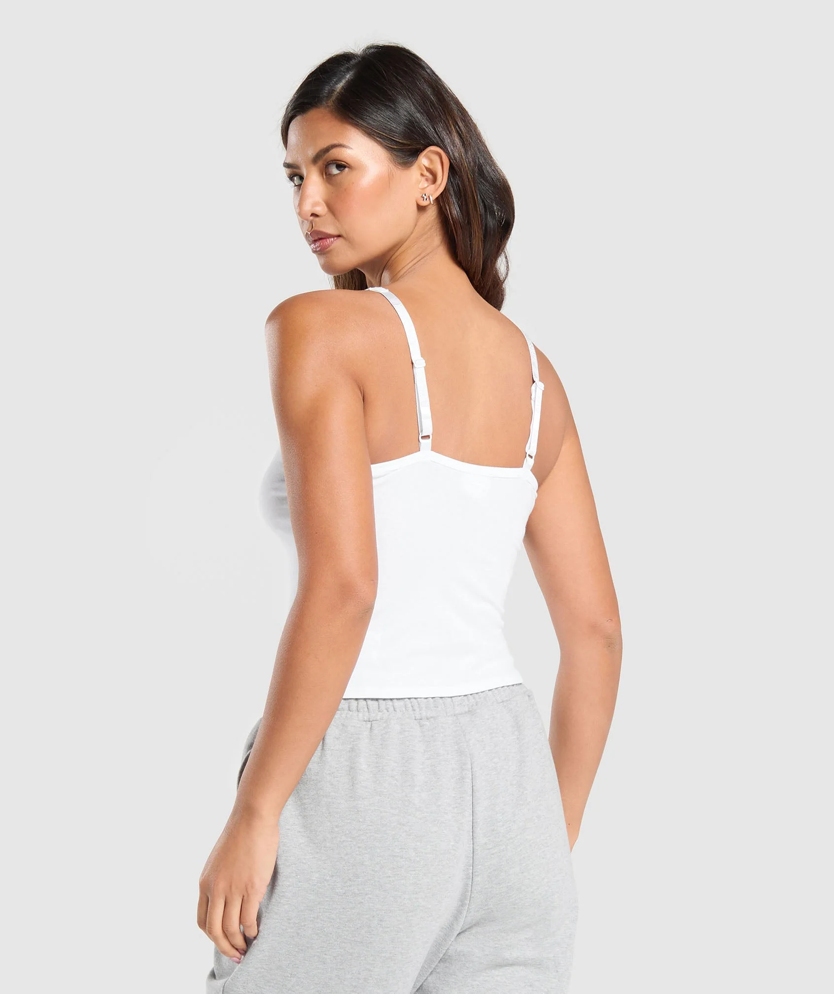 Gymshark Cotton Cami Tank - White - Image 2