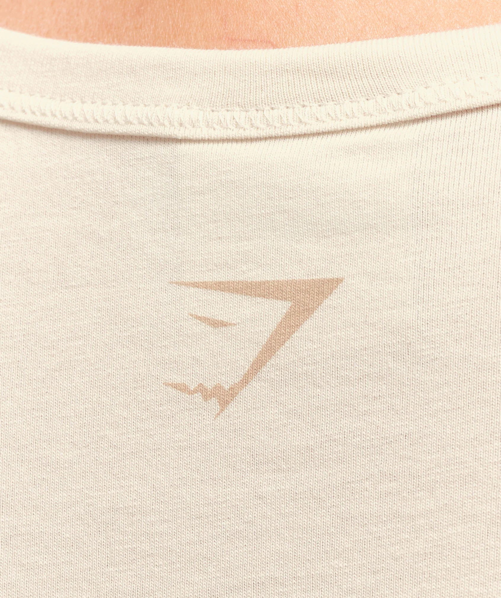 Gymshark Cotton Graphic Midi T-Shirt - Oat White - Image 5