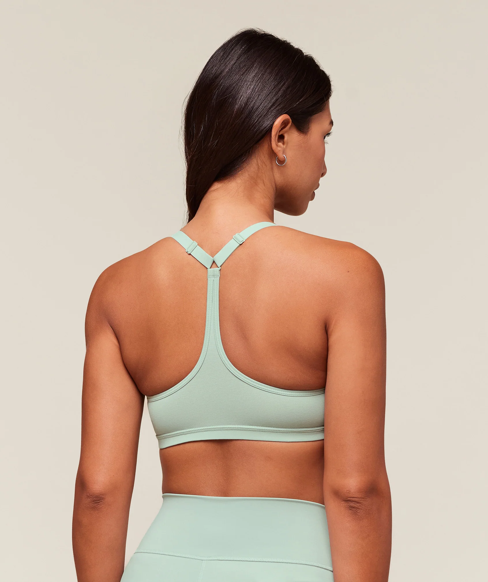 Gymshark Cotton Blend Racerback Sports Bra - Morning Blue - Image 2