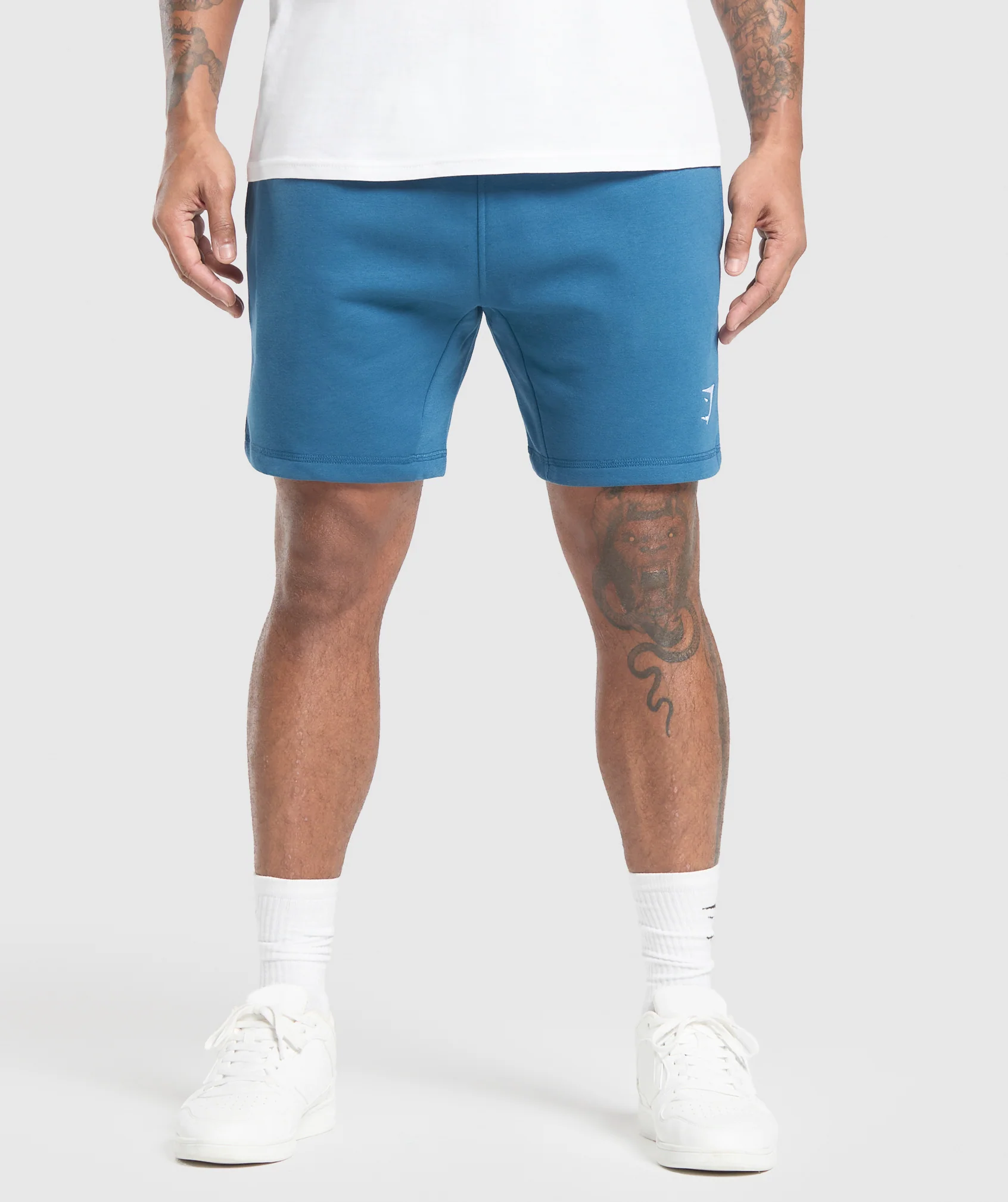 Gymshark Crest 7" Shorts - Success Blue