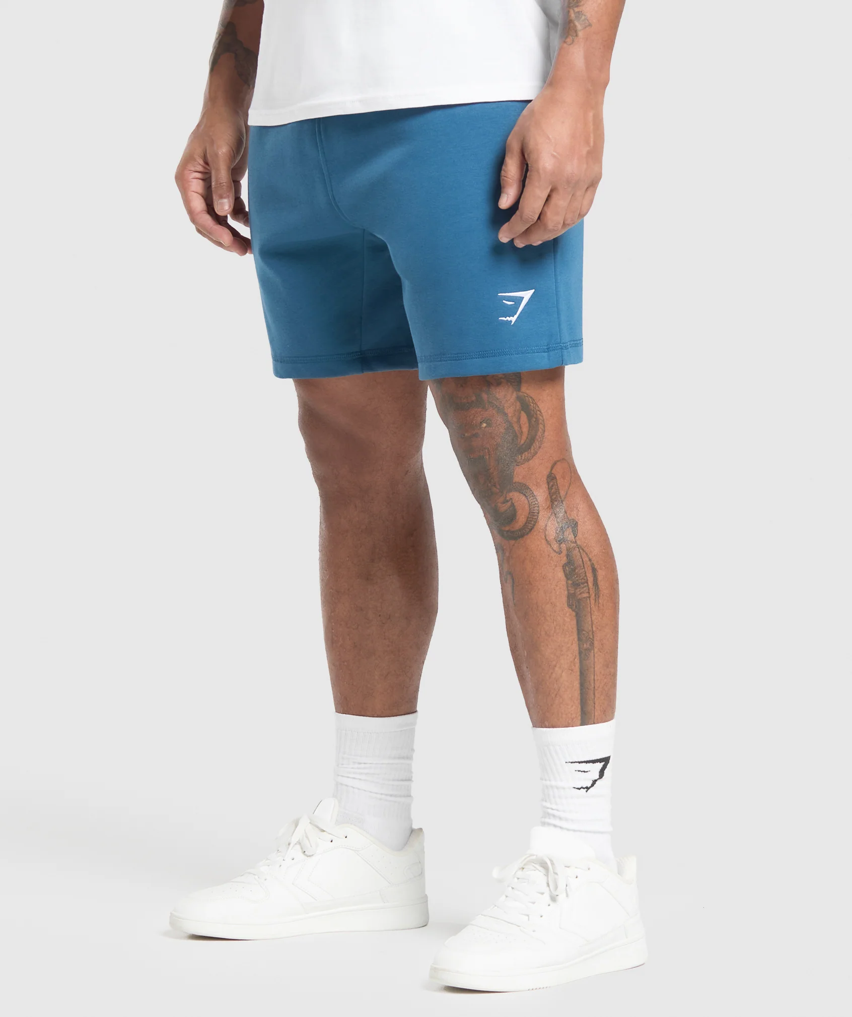 Gymshark Crest 7" Shorts - Success Blue - Image 4