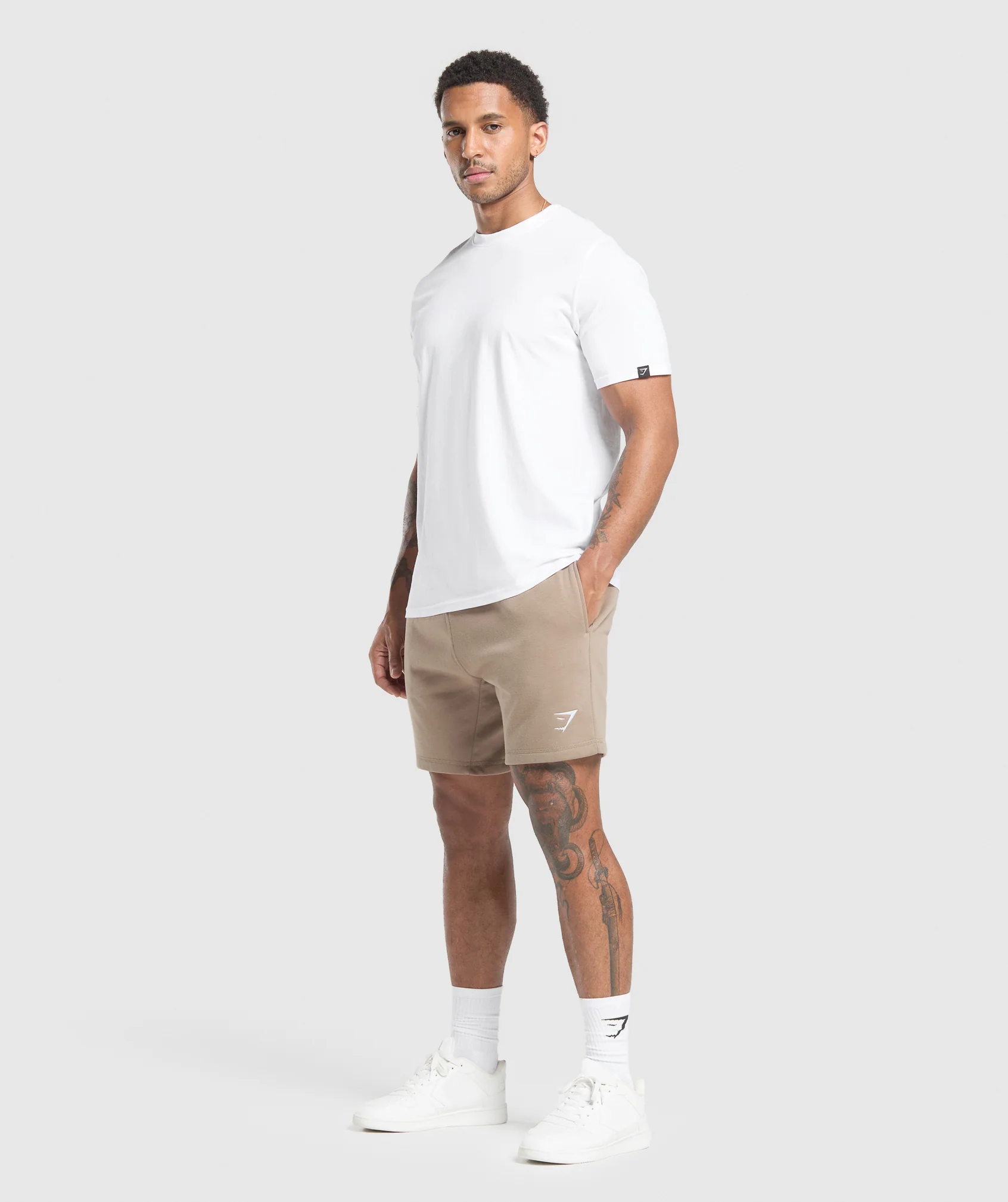 Gymshark Crest 7" Shorts - Lifestyle Brown - Image 6
