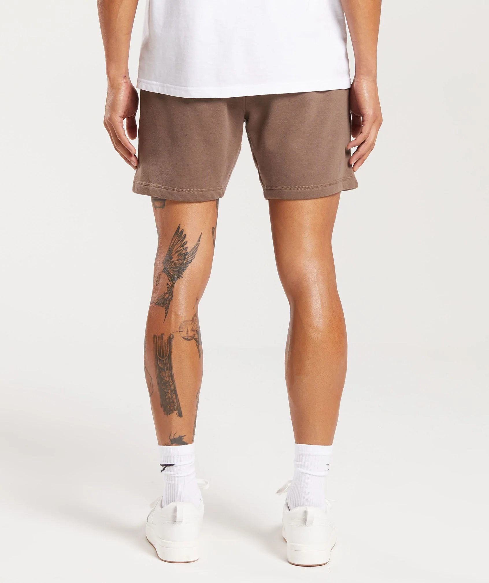 Gymshark Crest 7" Shorts - Truffle Brown - Image 2