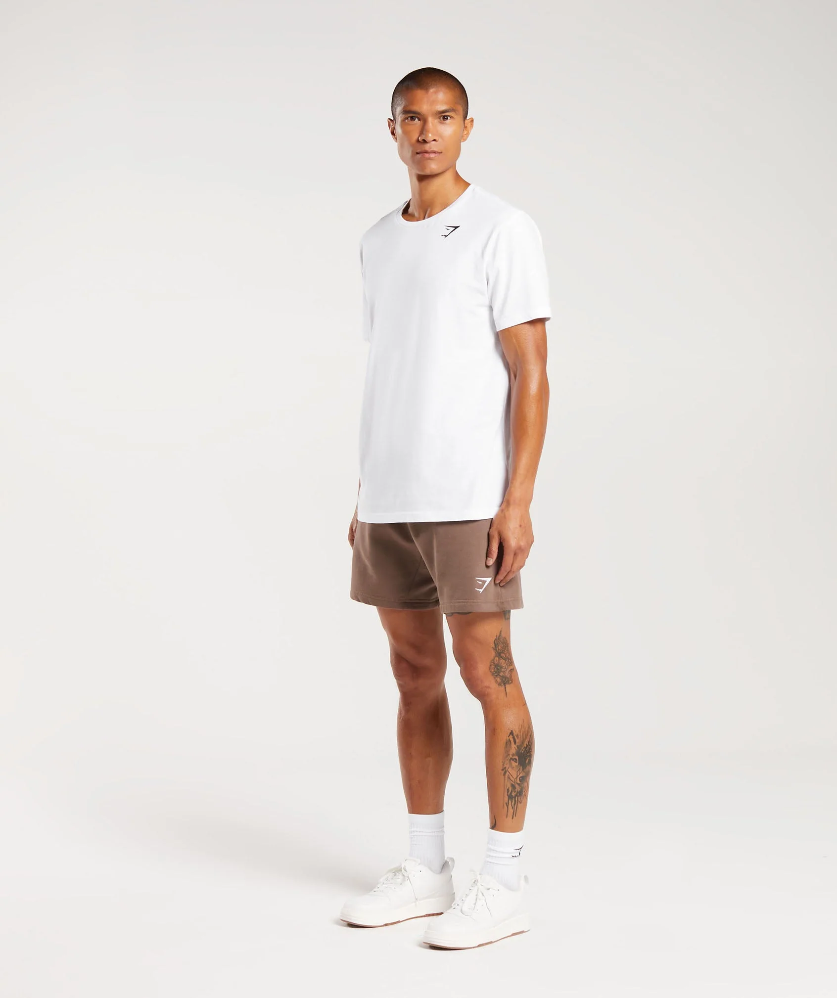 Gymshark Crest 7" Shorts - Truffle Brown - Image 4