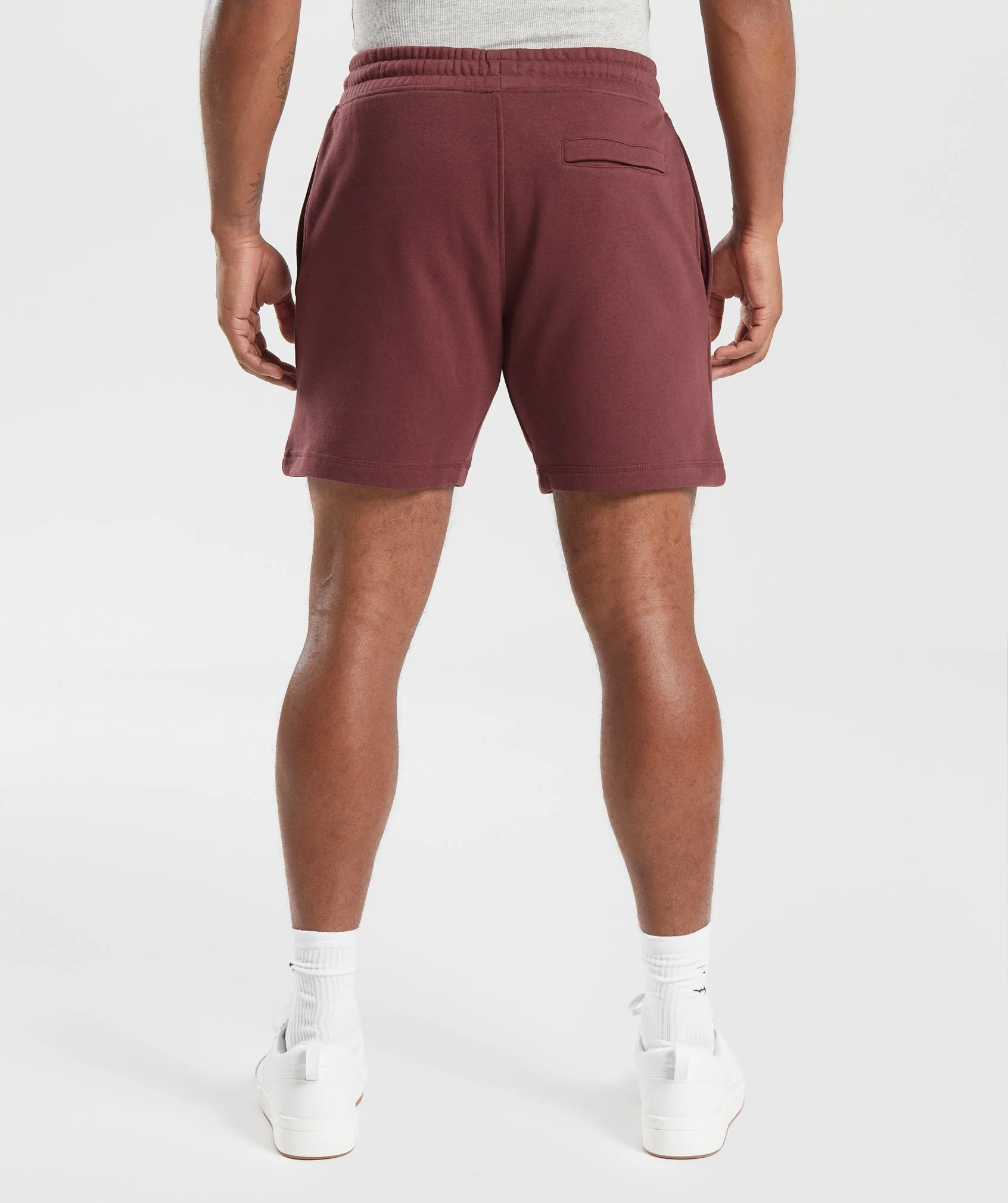 Gymshark Crest 7" Shorts - Washed Burgundy - Image 2