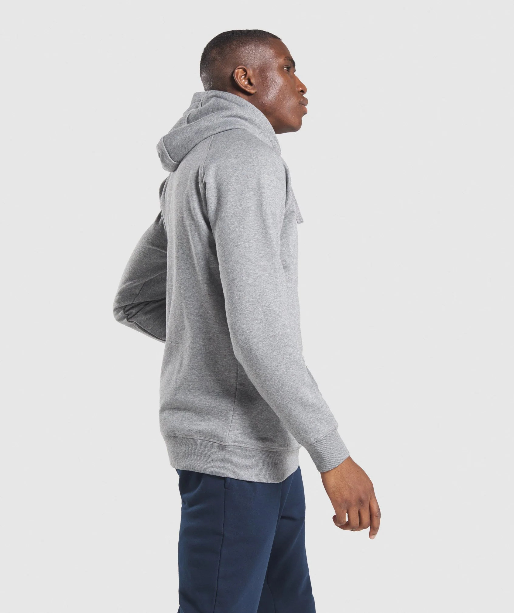 Gymshark Crest Hoodie - Charcoal Marl - Image 3