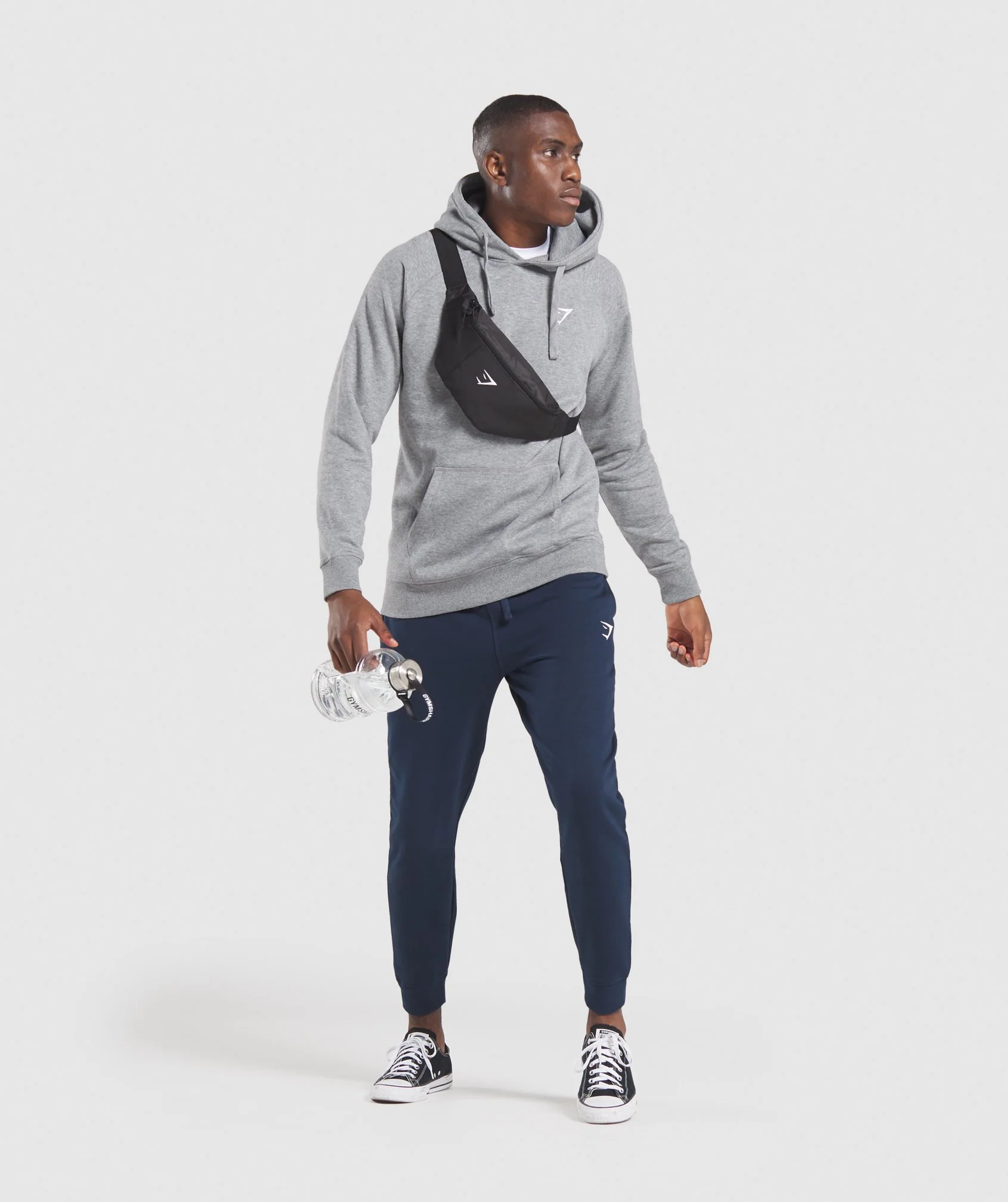 Gymshark Crest Hoodie - Charcoal Marl - Image 4