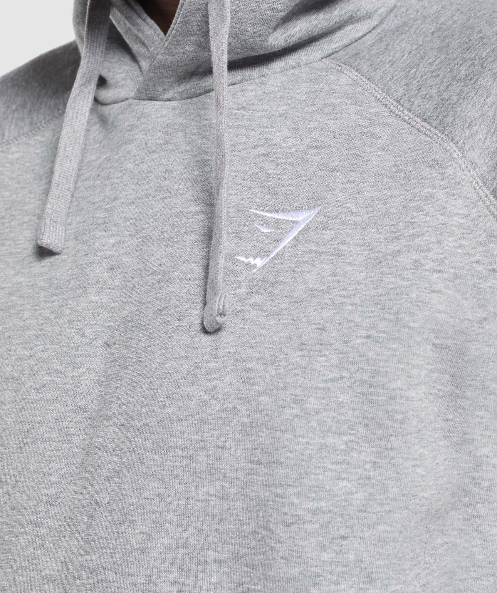 Gymshark Crest Hoodie - Charcoal Marl - Image 6