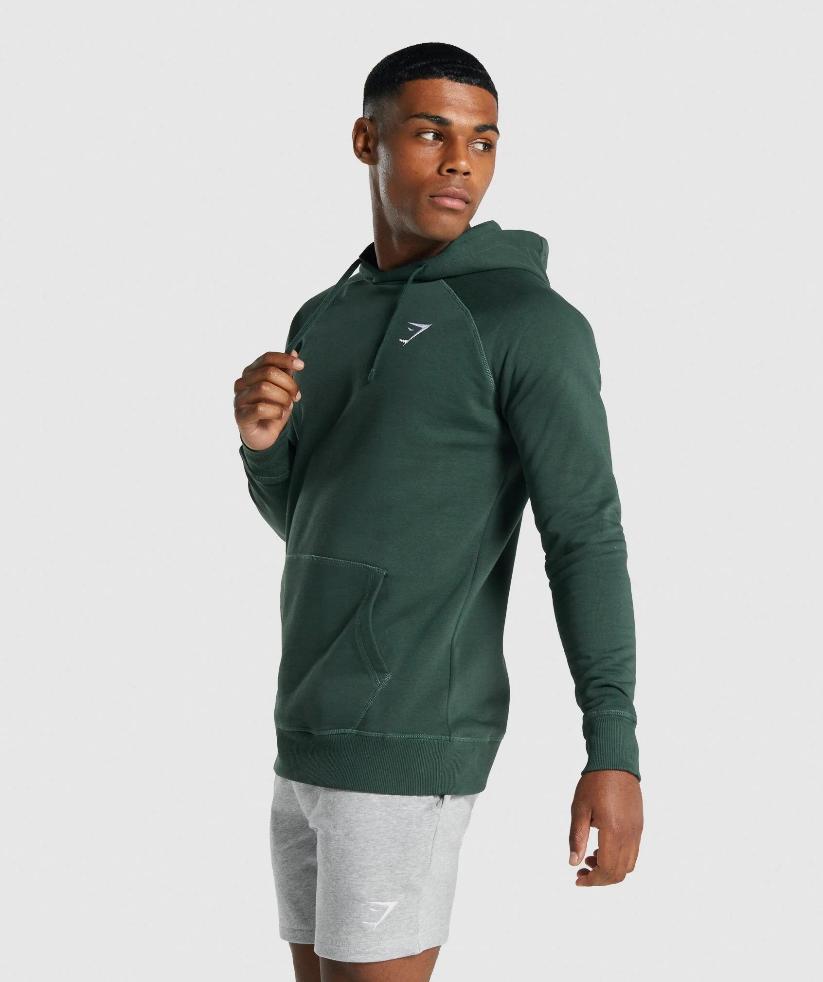 Gymshark Crest Hoodie - Dark Green - Image 3
