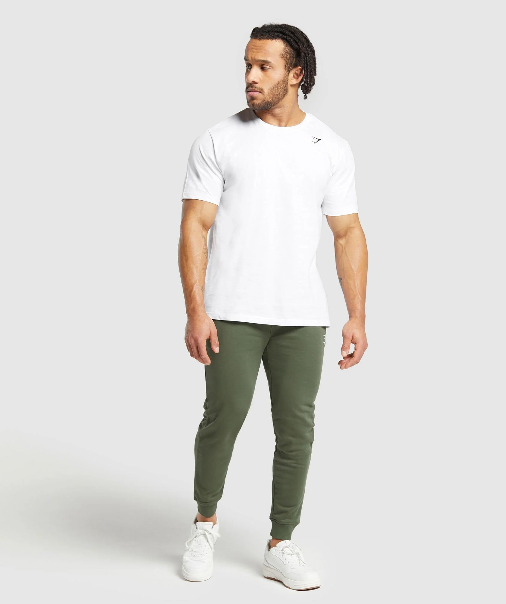 Gymshark Crest Joggers - Core Olive - Image 3