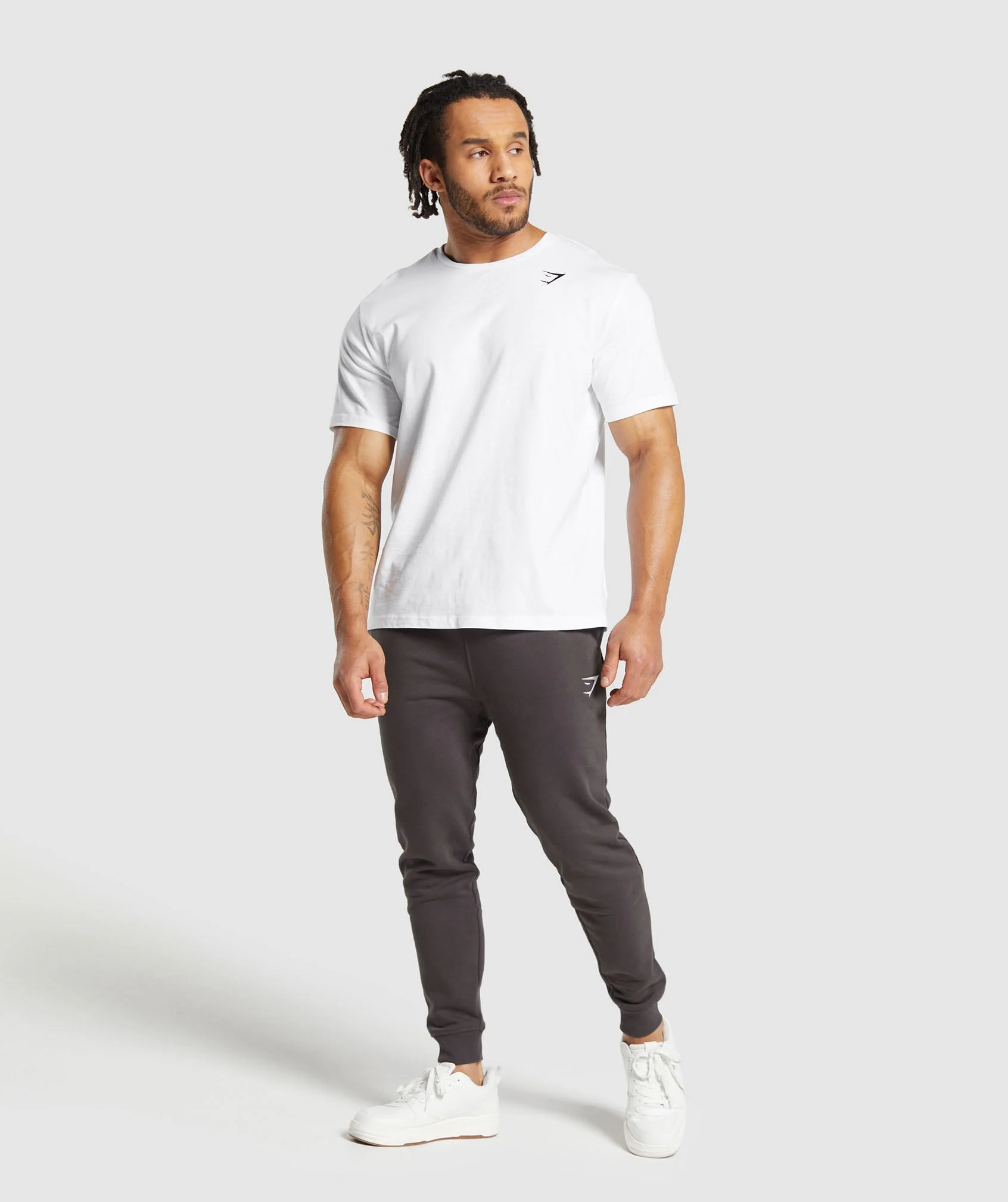 Gymshark Crest Joggers - Greyed Purple - Image 3