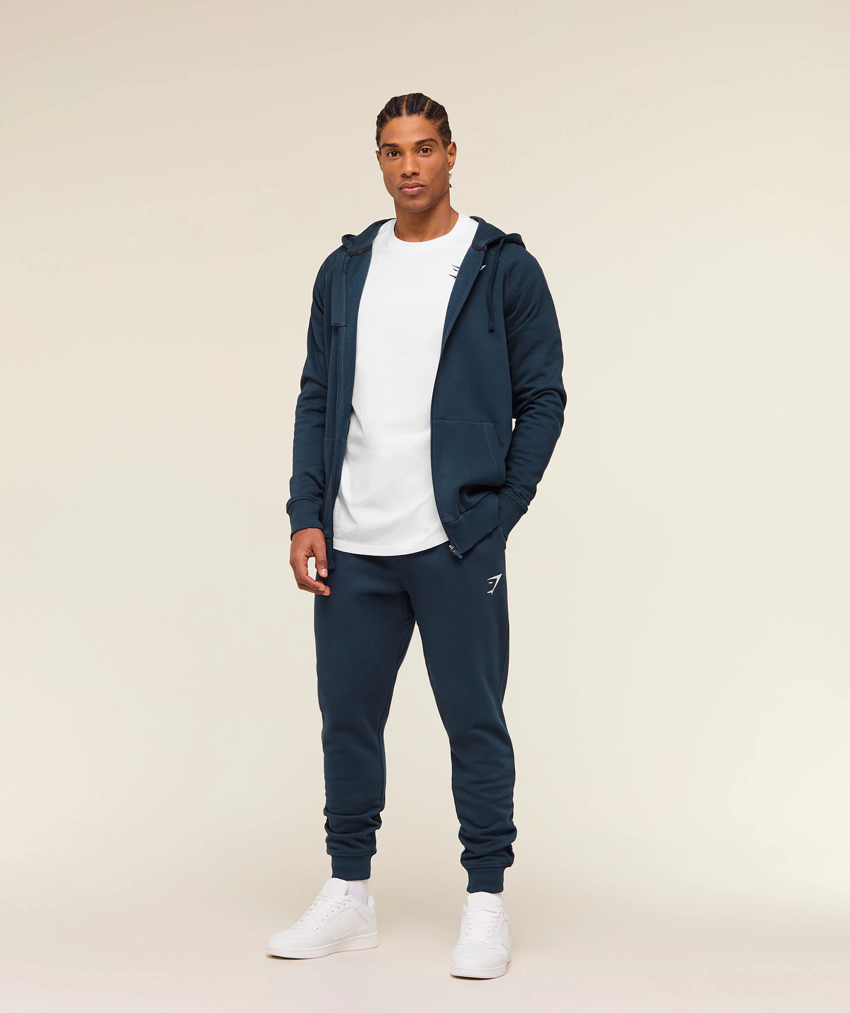 Gymshark Crest Joggers - Navy - Image 4
