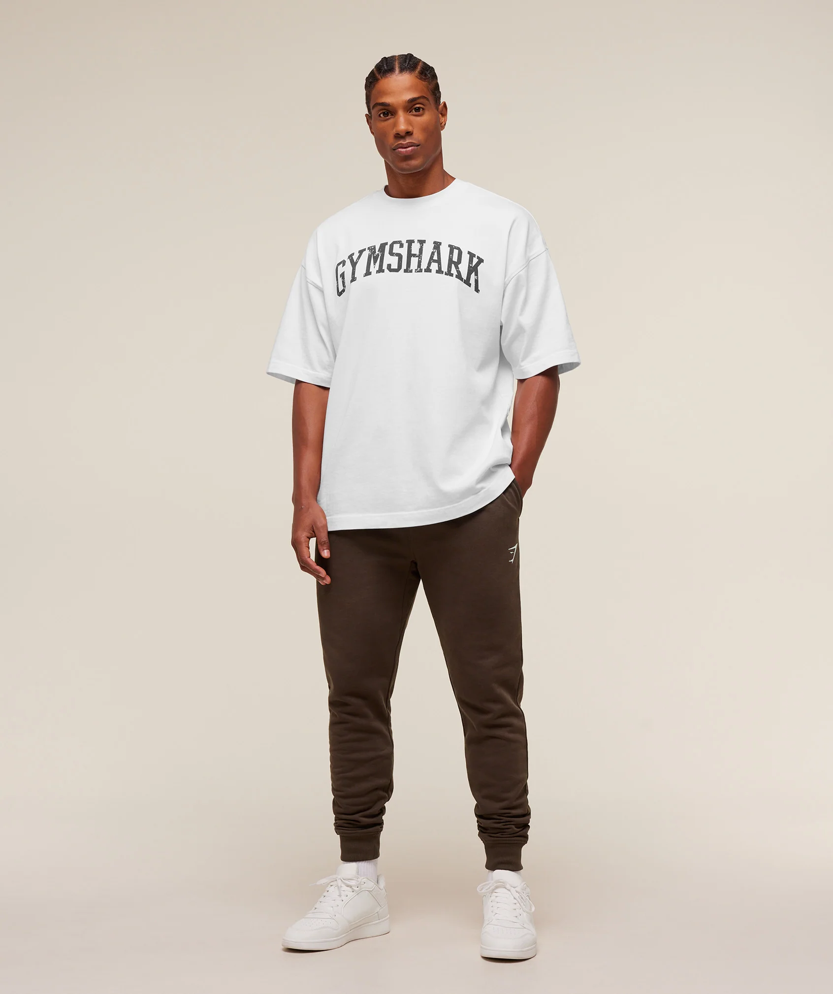 Gymshark Crest Joggers - Archive Brown - Image 4