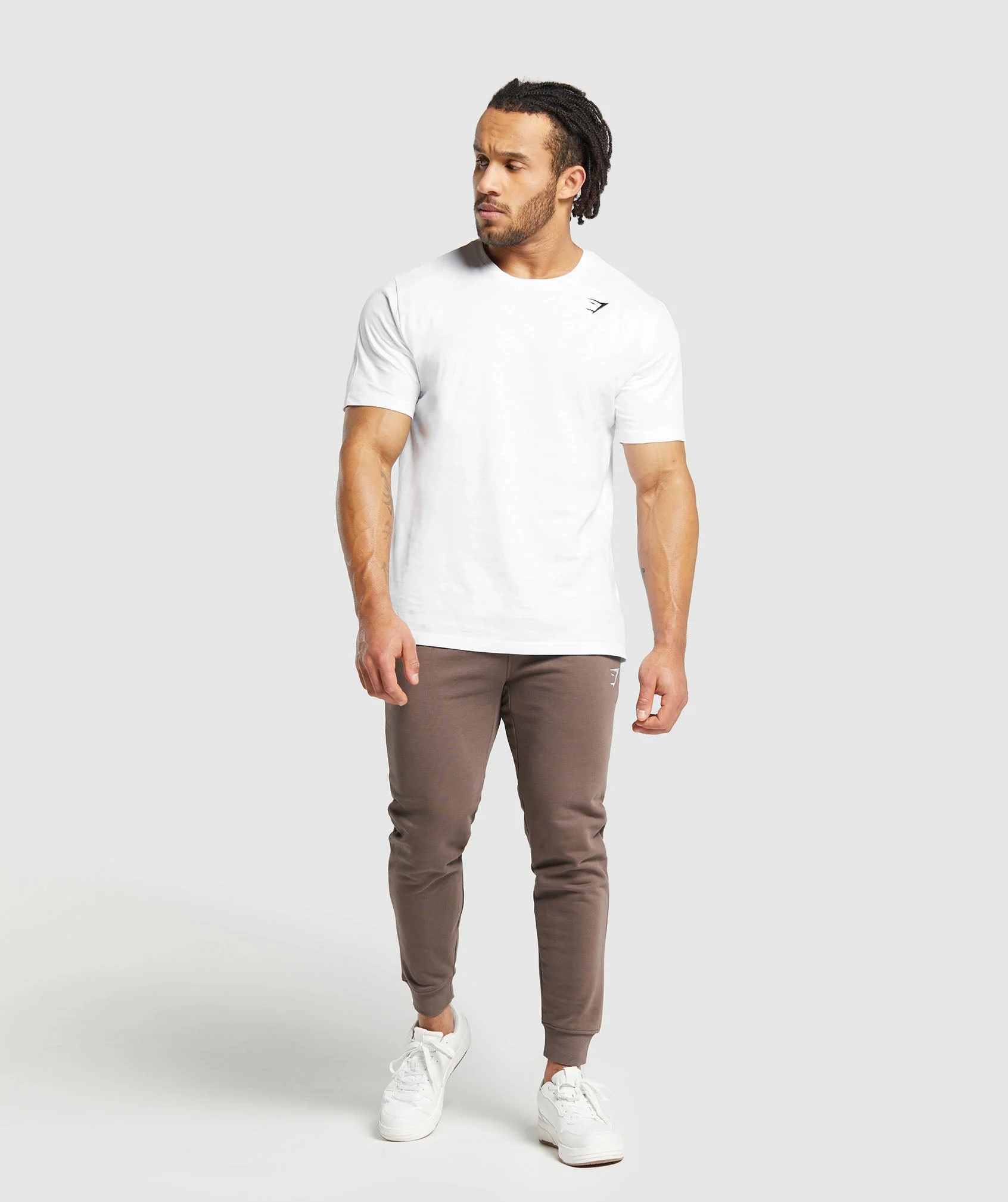 Gymshark Crest Joggers - Truffle Brown - Image 3