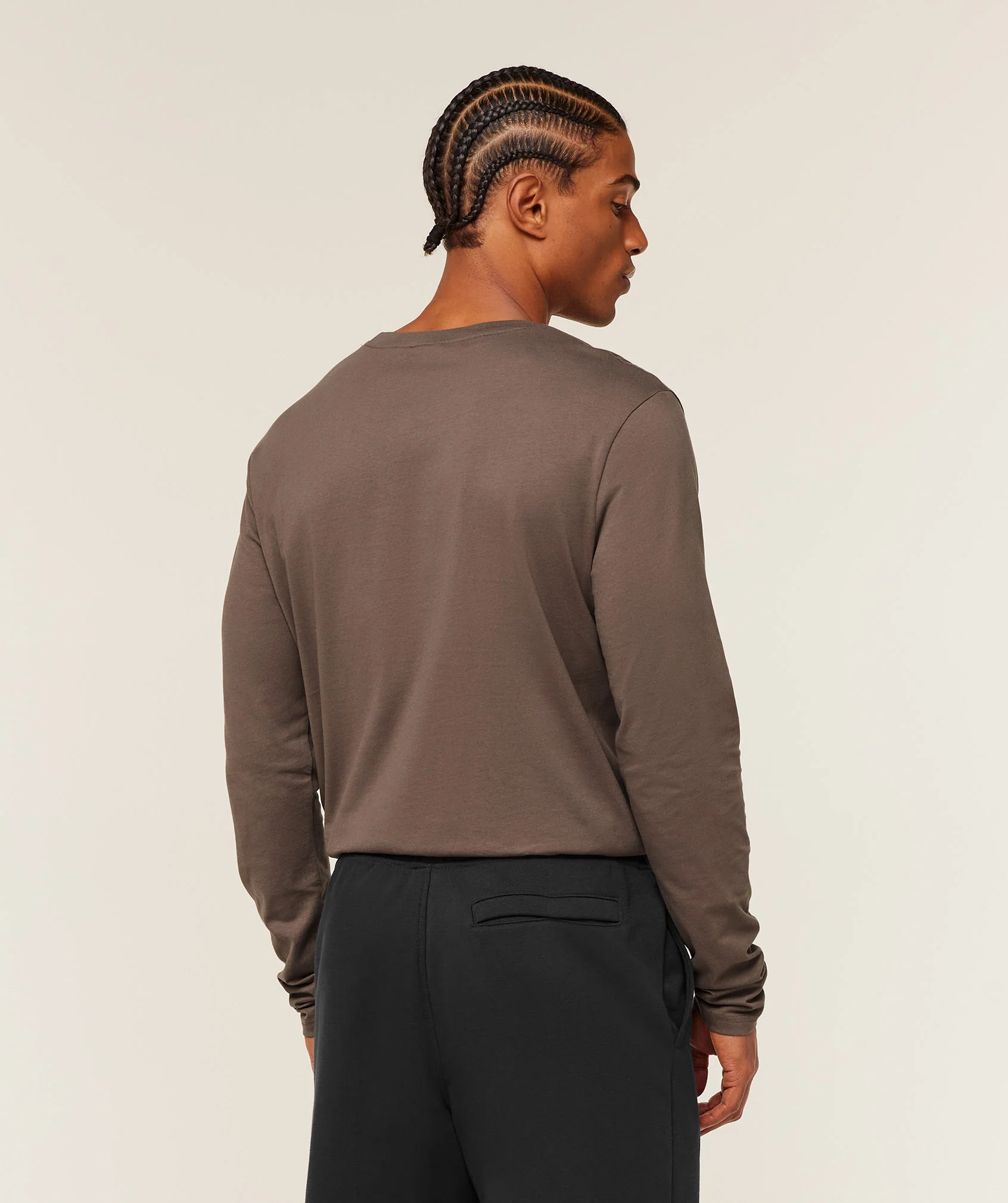 Gymshark Crest Long Sleeve T-Shirt - Soft Brown - Image 2