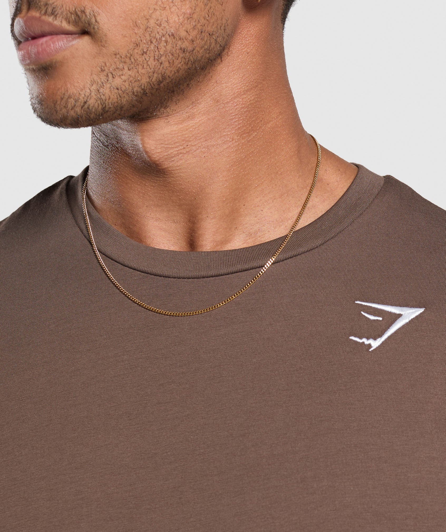 Gymshark Crest Long Sleeve T-Shirt - Walnut Brown - Image 5
