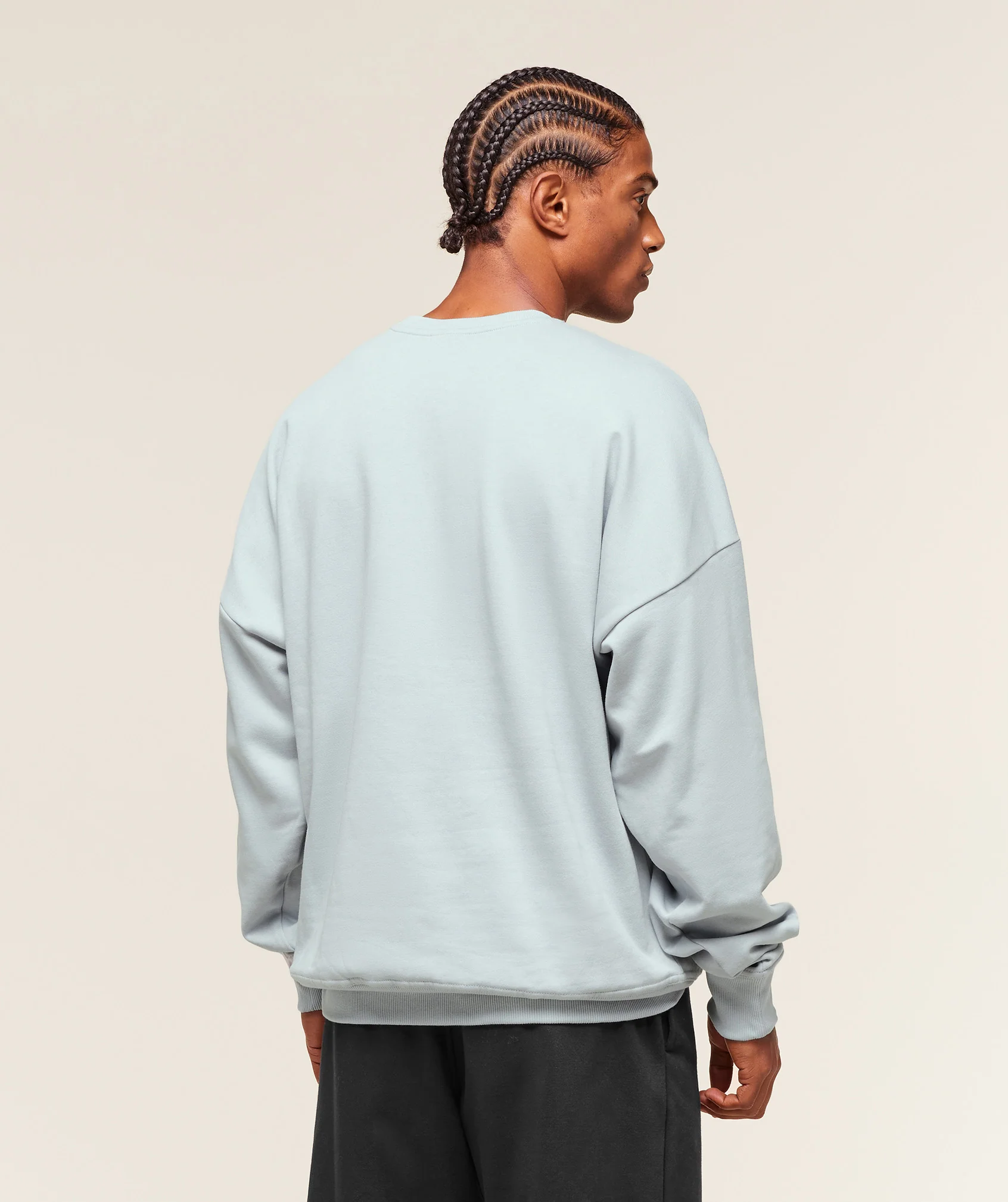 Gymshark Oversized Crest Crew - Smoke Blue - Image 3