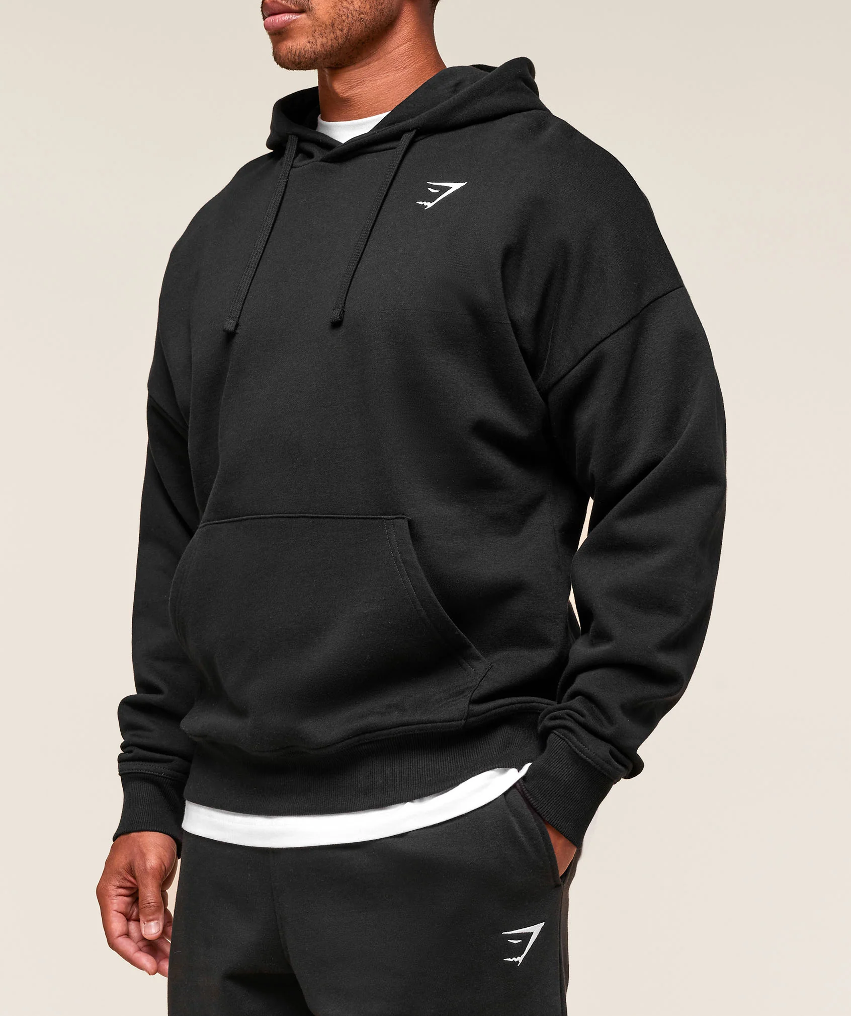 Gymshark Crest Oversized Hoodie - Black - Image 3