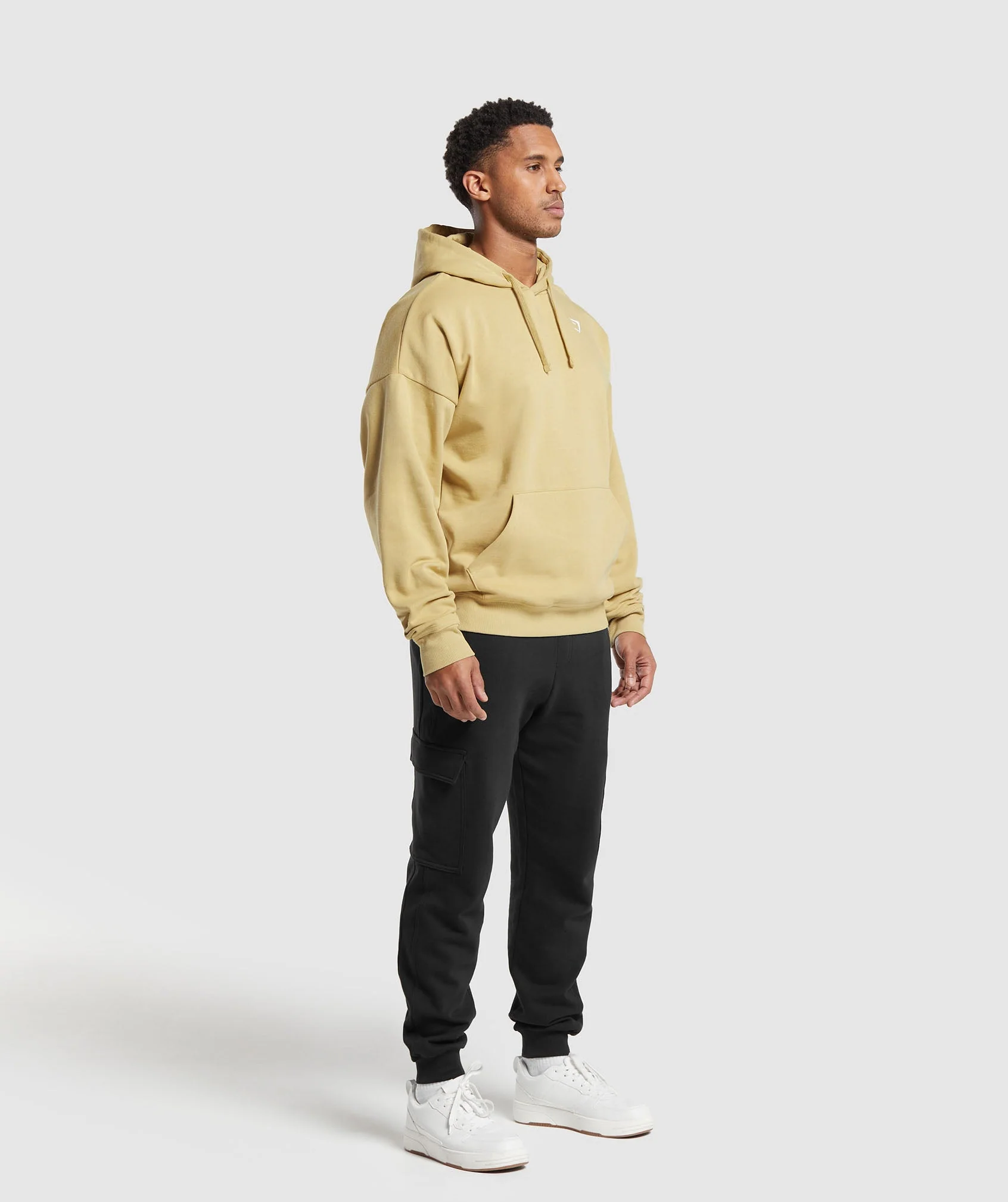 Gymshark Crest Oversized Hoodie - Khaki Yellow - Image 4