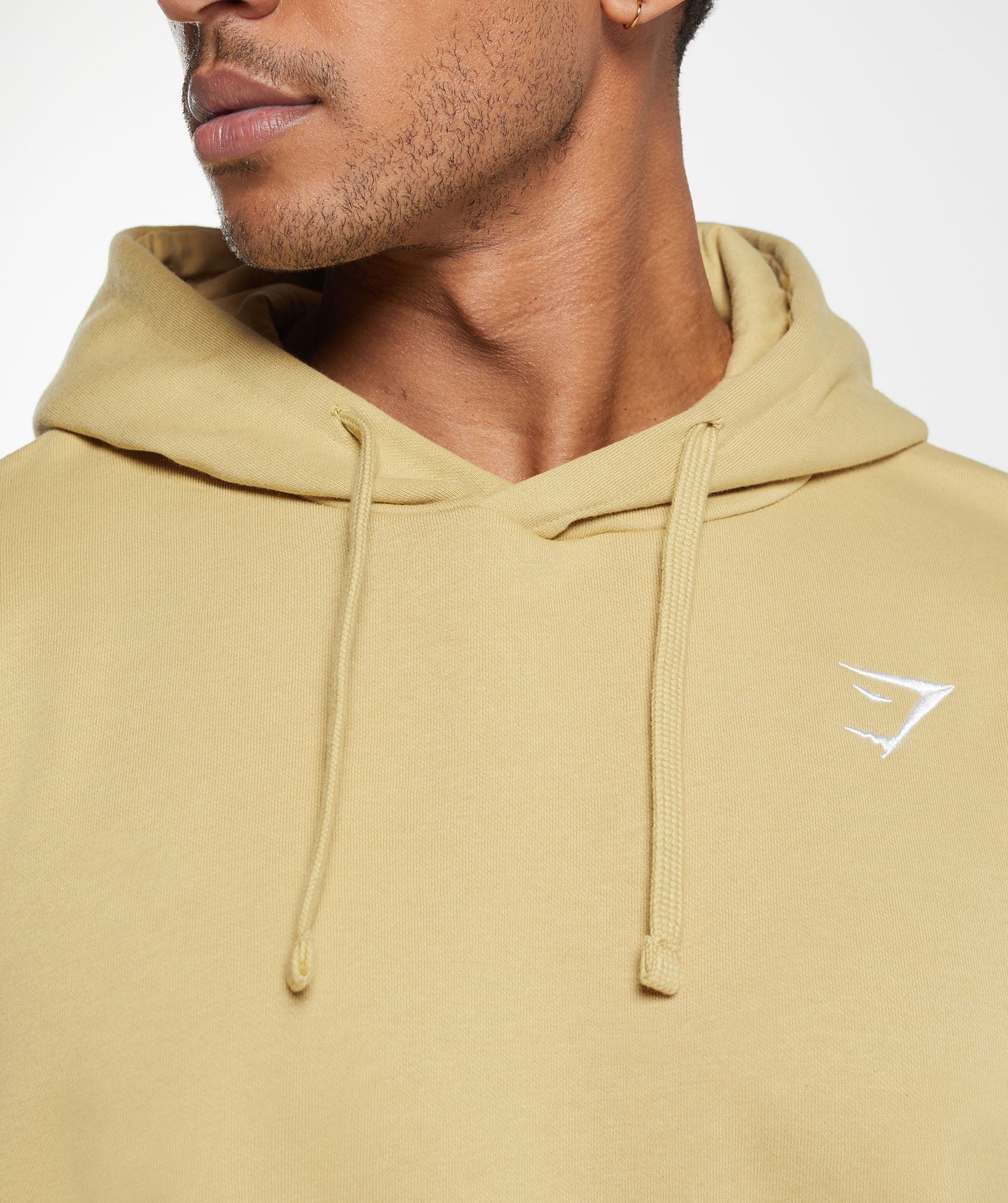 Gymshark Crest Oversized Hoodie - Khaki Yellow - Image 5