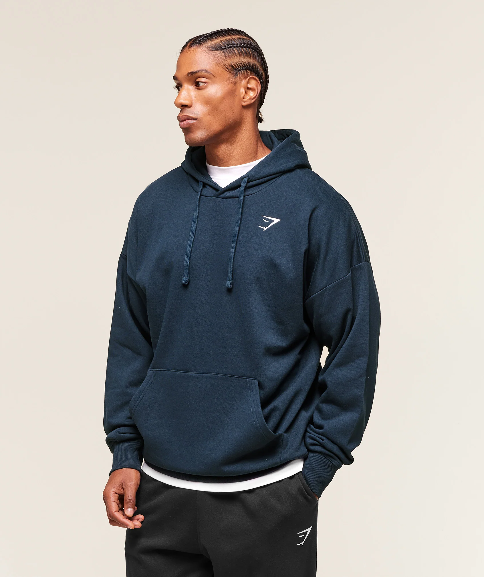 Gymshark Crest Oversized Hoodie - Navy - Image 2