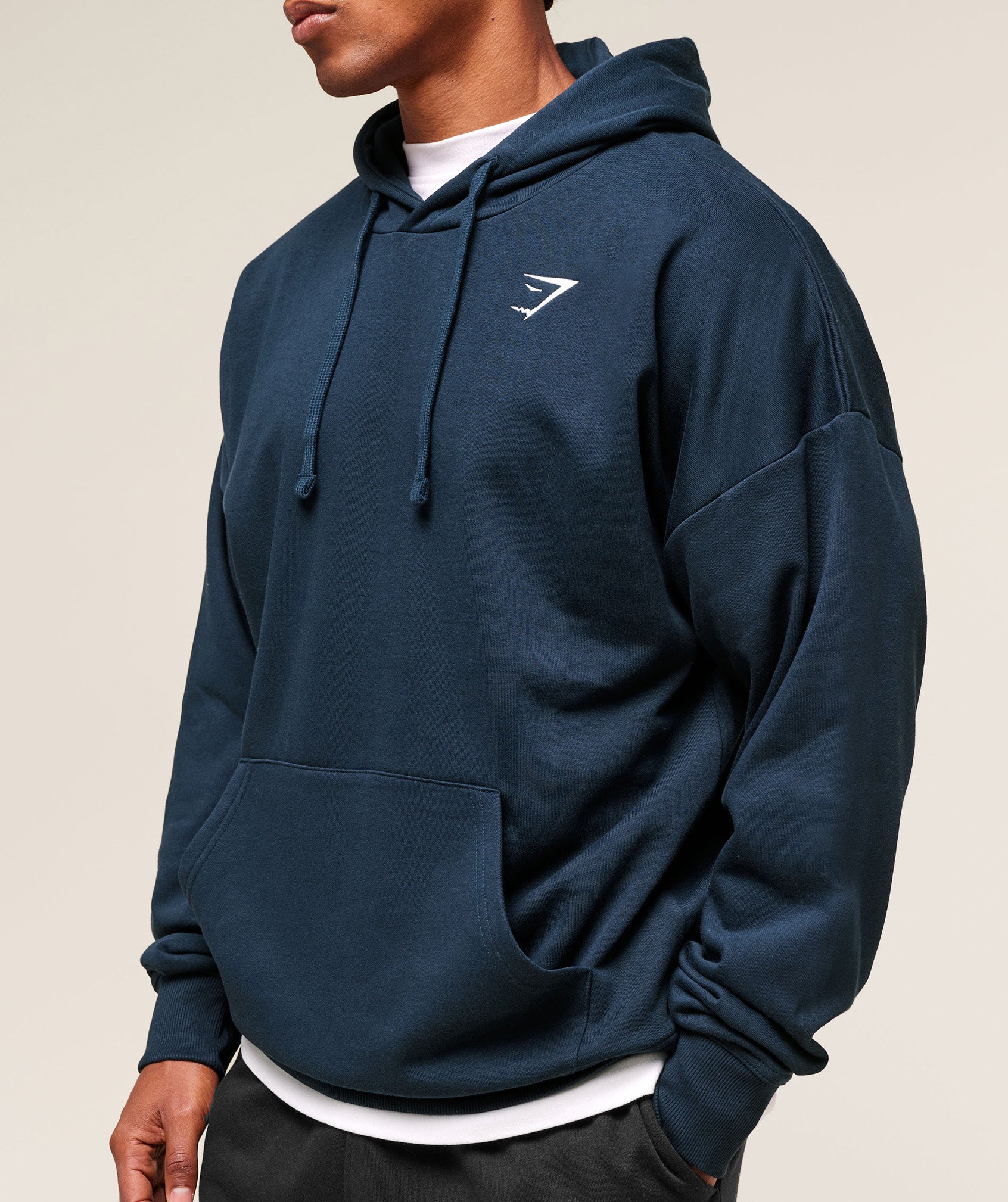 Gymshark Crest Oversized Hoodie - Navy - Image 4
